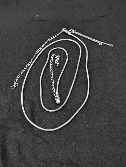 Oxidized Silver Simple Hip Chain / Waist Belt / Belly Chain