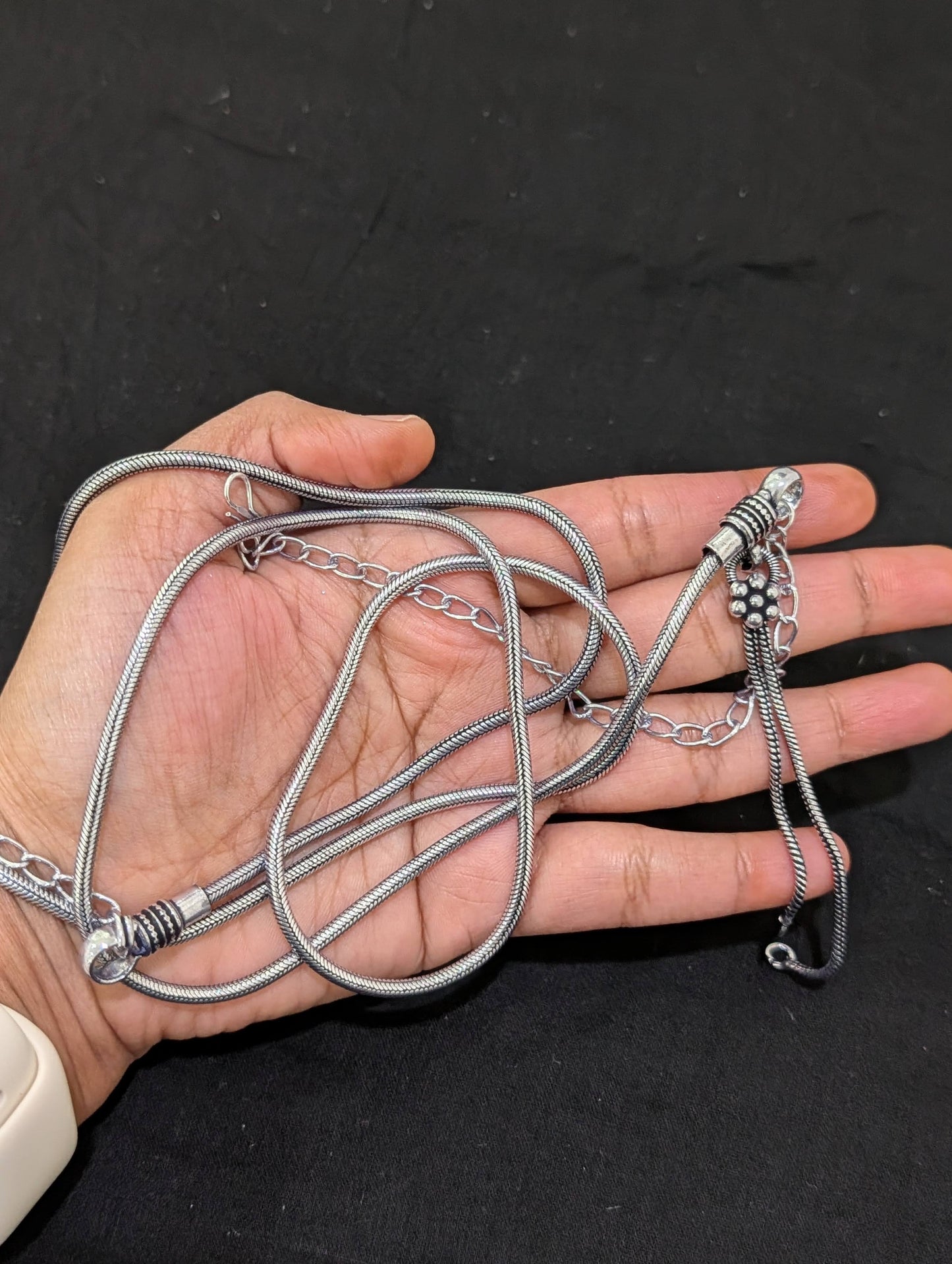 Oxidized Silver Simple Hip Chain / Waist Belt / Belly Chain