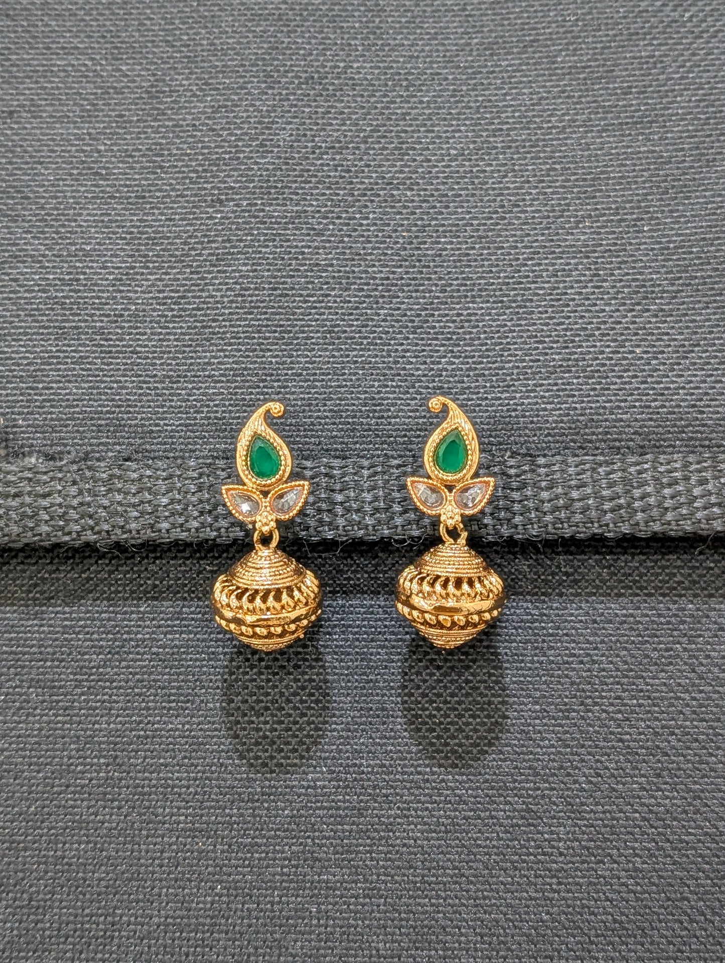 Leaf Ball Polki Earrings