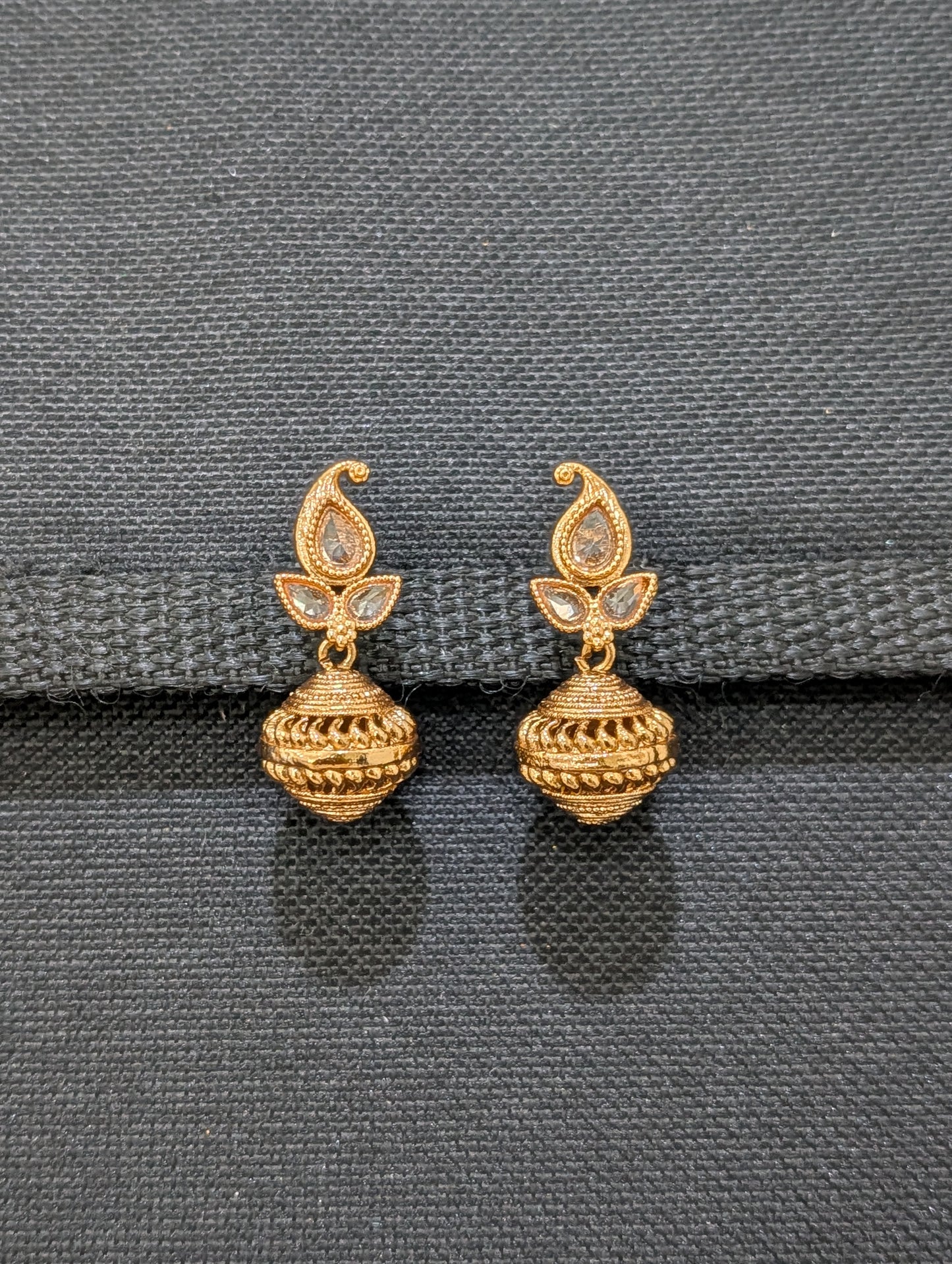 Leaf Ball Polki Earrings