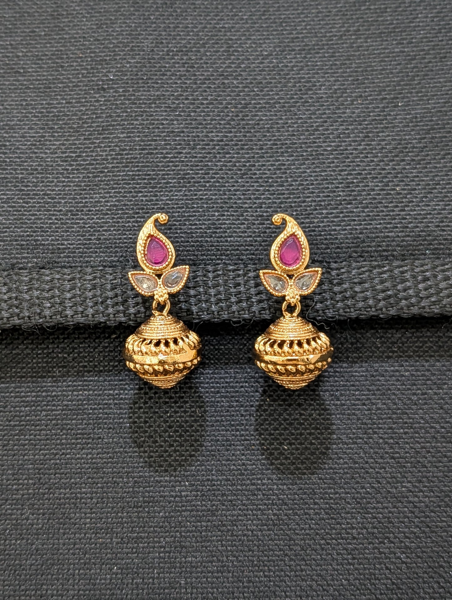 Leaf Ball Polki Earrings