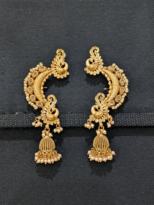 Polki Cuff Jhumka Earrings