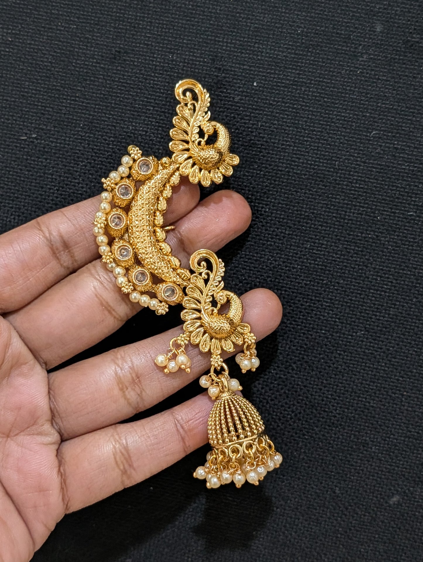 Polki Cuff Jhumka Earrings