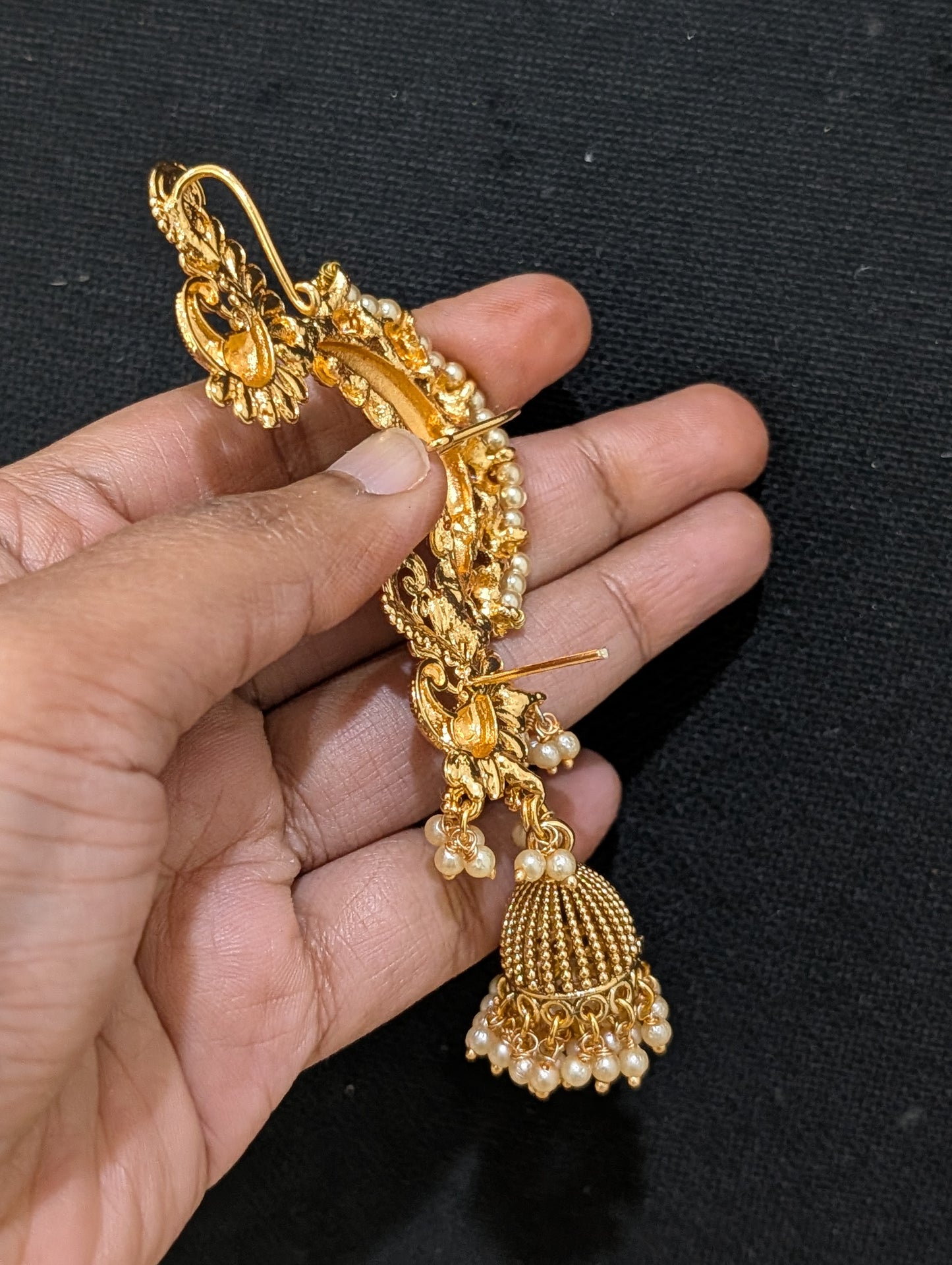 Polki Cuff Jhumka Earrings