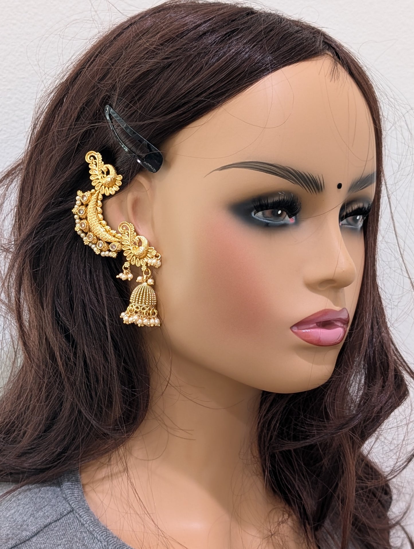 Polki Cuff Jhumka Earrings