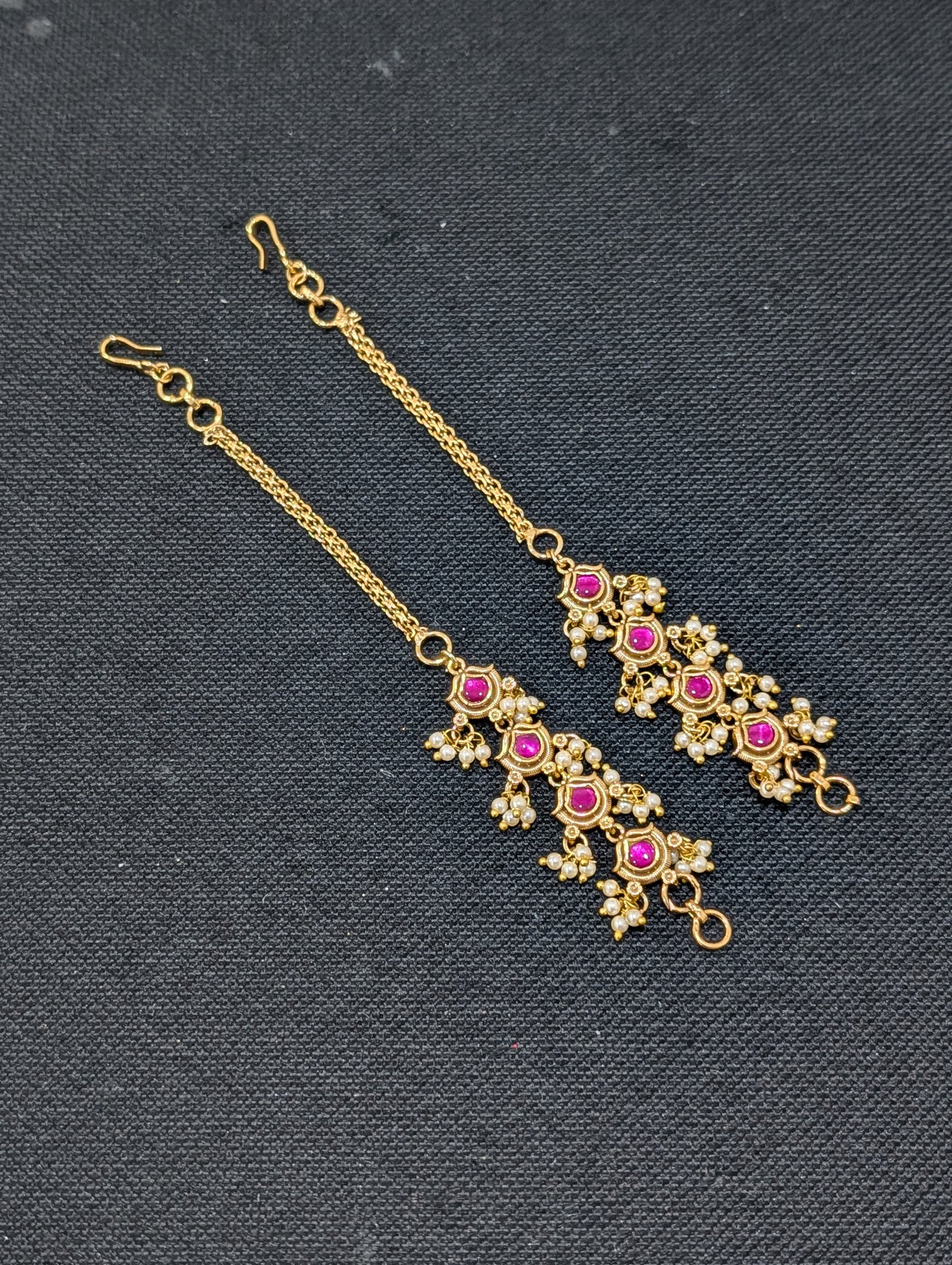 Jadau Kundan Earrings chain / Maatal / Kaan Chain