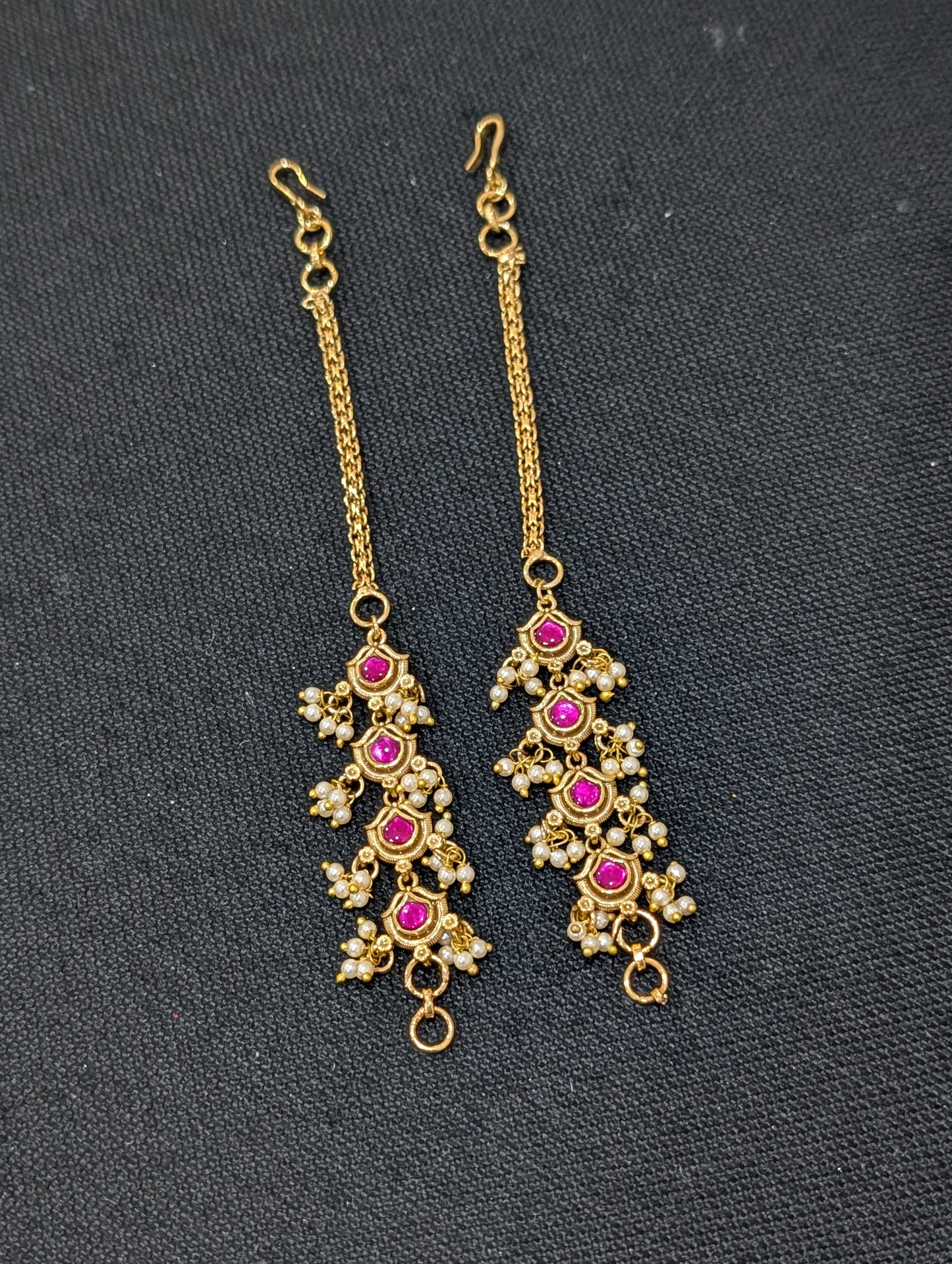Jadau Kundan Earrings chain / Maatal / Kaan Chain