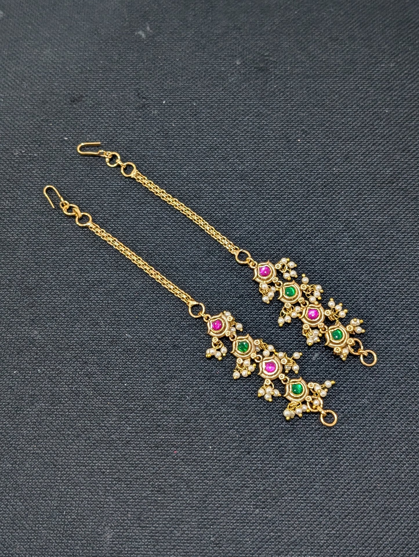 Jadau Kundan Earrings chain / Maatal / Kaan Chain