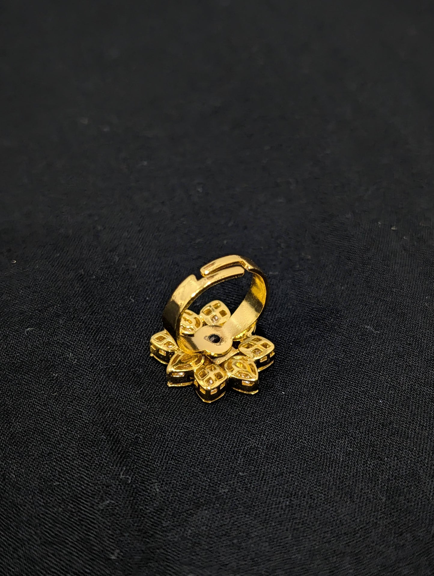 Flower Kundan stone adjustable Finger rings