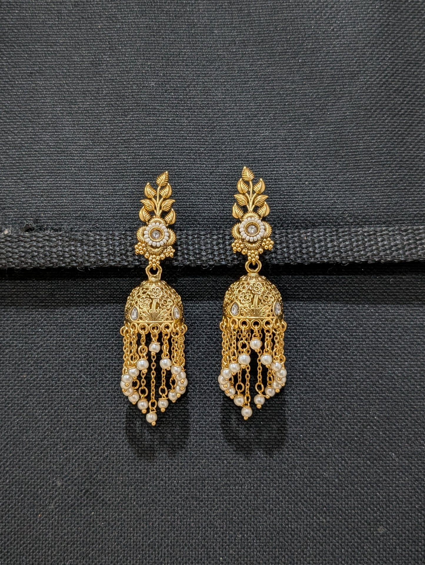 Tassel style Kundan Designer Jhumka Earrings
