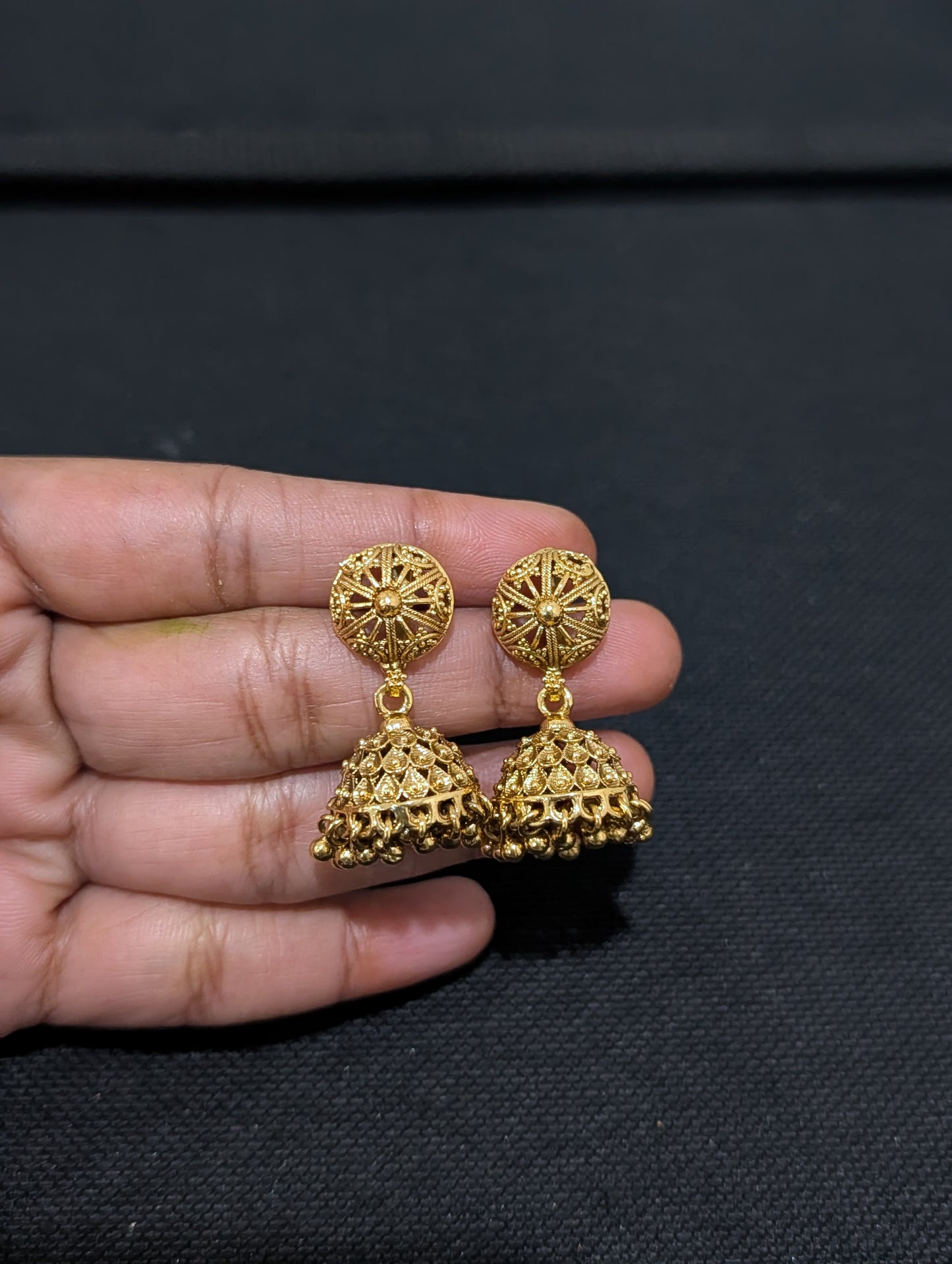 Dual stranded Ball bead Chain and Earrings set