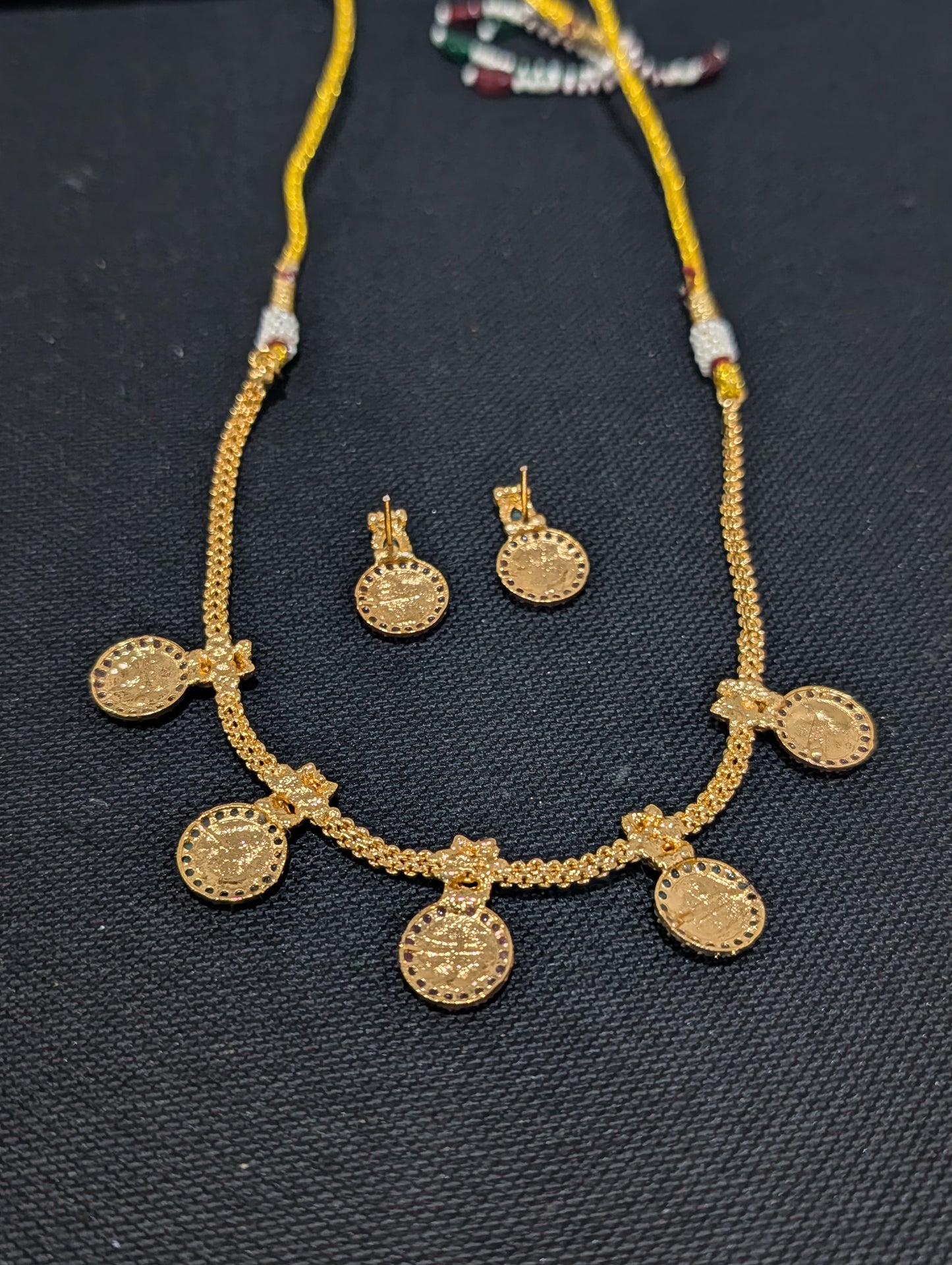 Goddess Lakshmi CZ Choker Necklace set