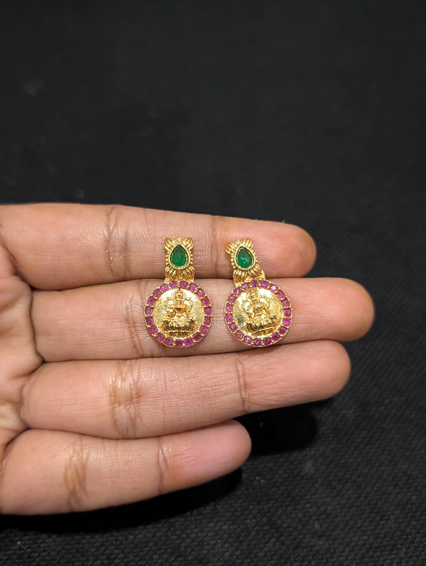 Goddess Lakshmi CZ Choker Necklace set