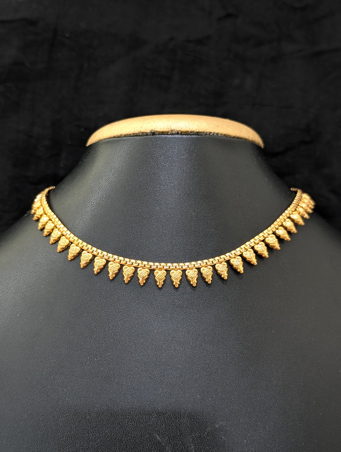Gold plated Spike design Choker Necklace