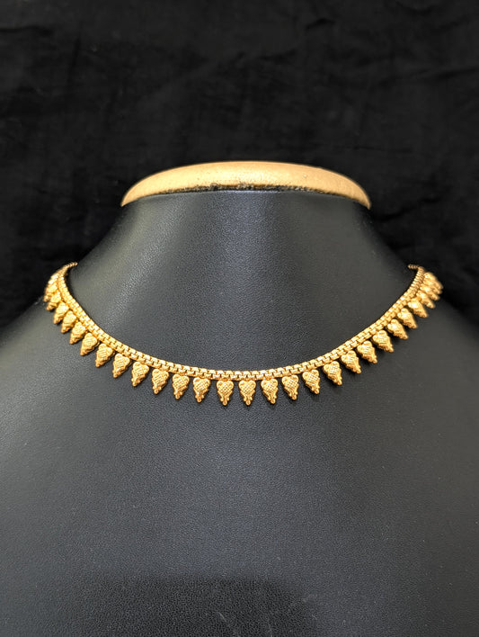 Gold plated Spike design Choker Necklace