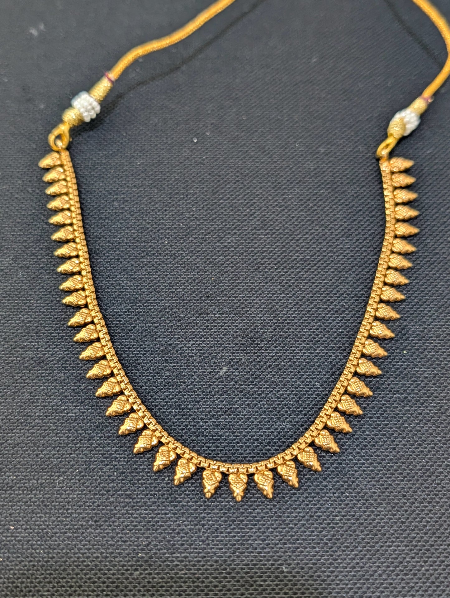 Gold plated Spike design Choker Necklace