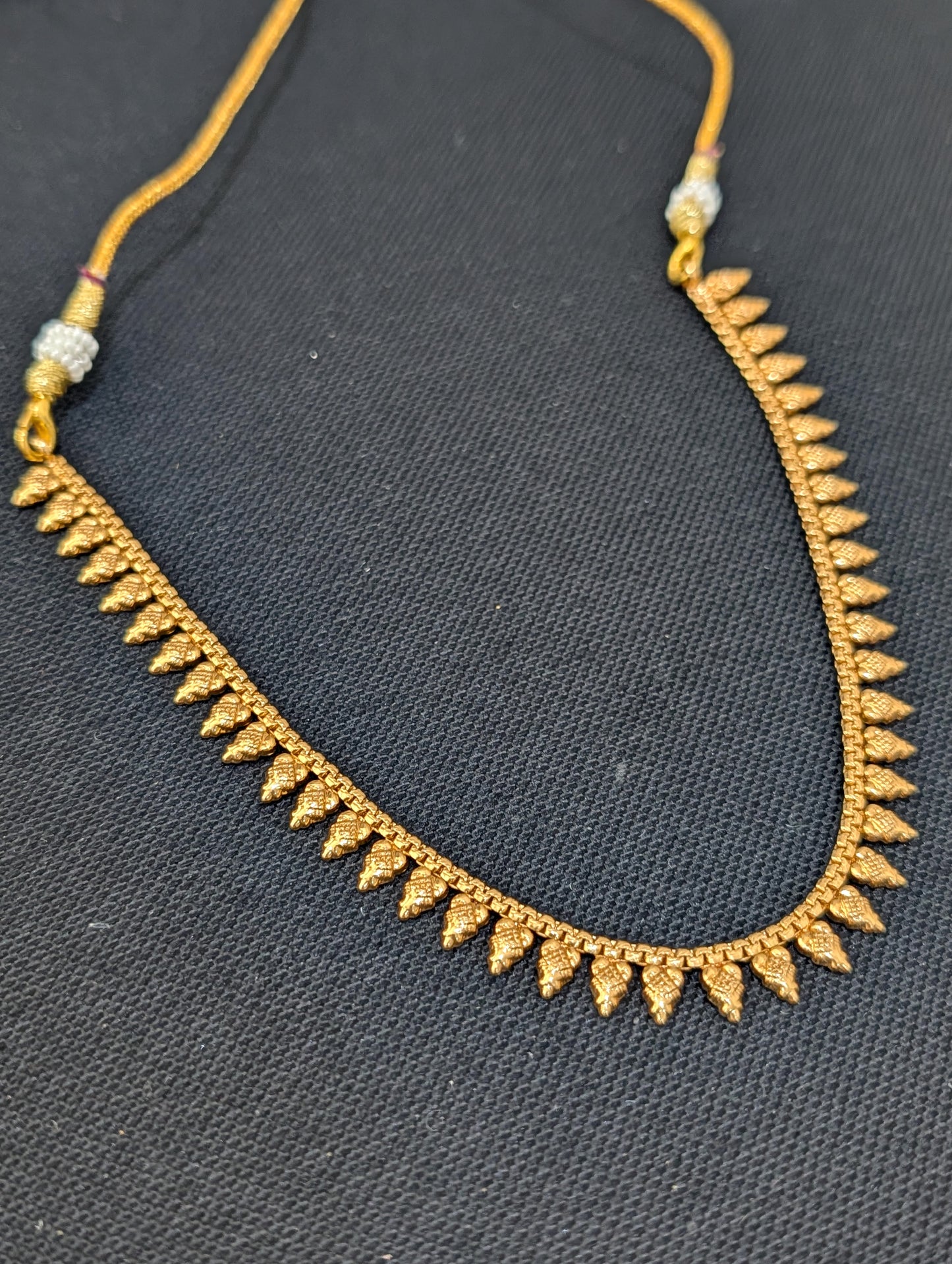 Gold plated Spike design Choker Necklace