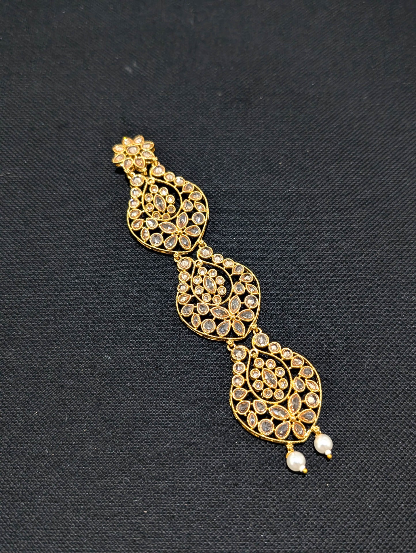 Polki stone Hair Accessory for plaits - D1