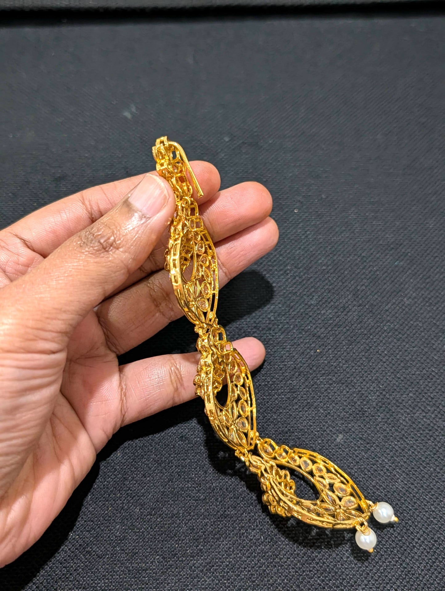 Polki stone Hair Accessory for plaits - D1