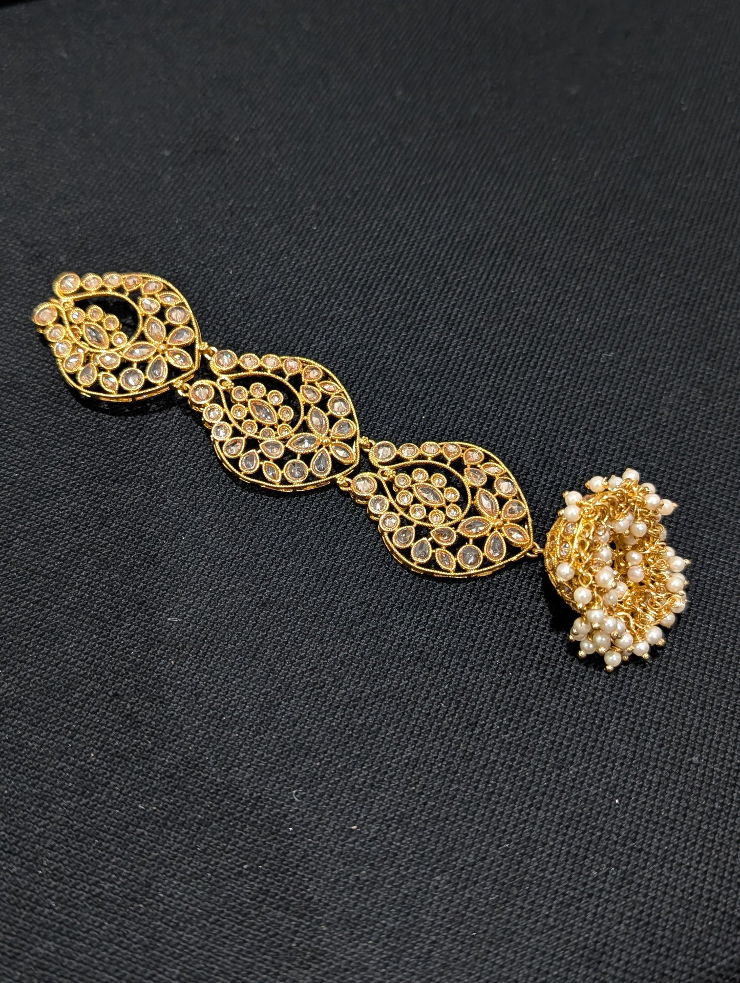Jhumka dangle Polki stone Hair Accessory for plaits