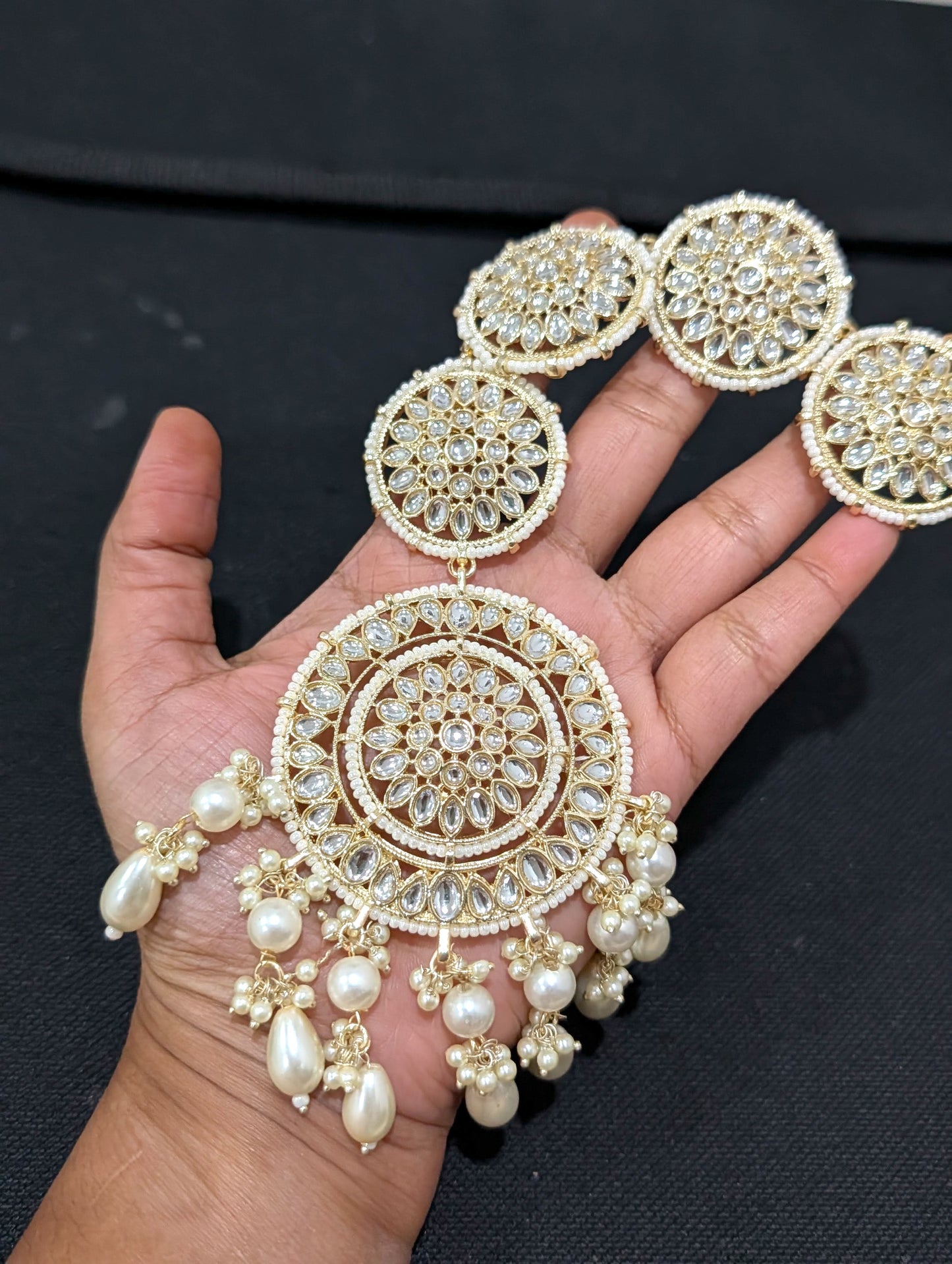 Kundan Hair Accessory for plaits - D1