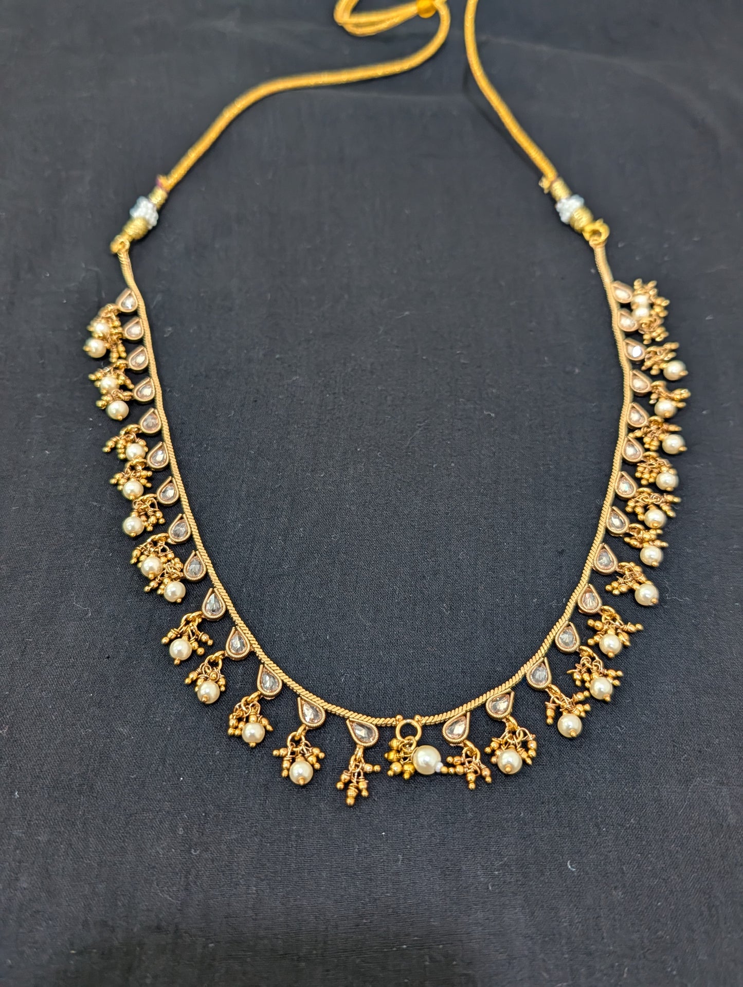 Gold plated Polki stone Necklace
