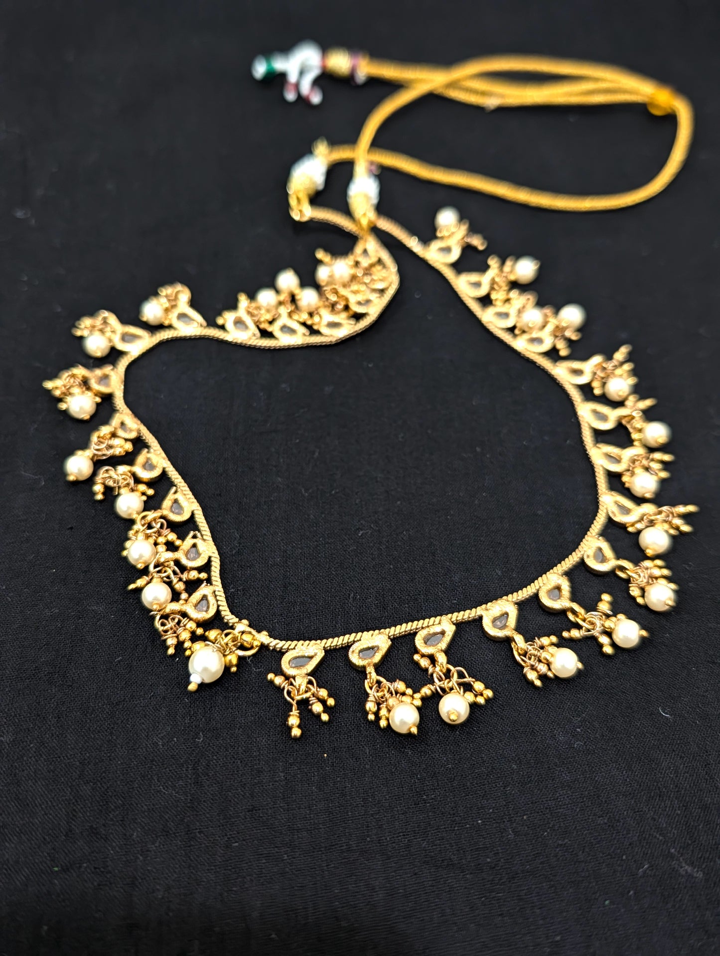 Gold plated Polki stone Necklace