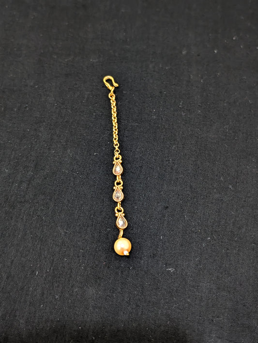 Gold plated Polki Kids Maang Tikka