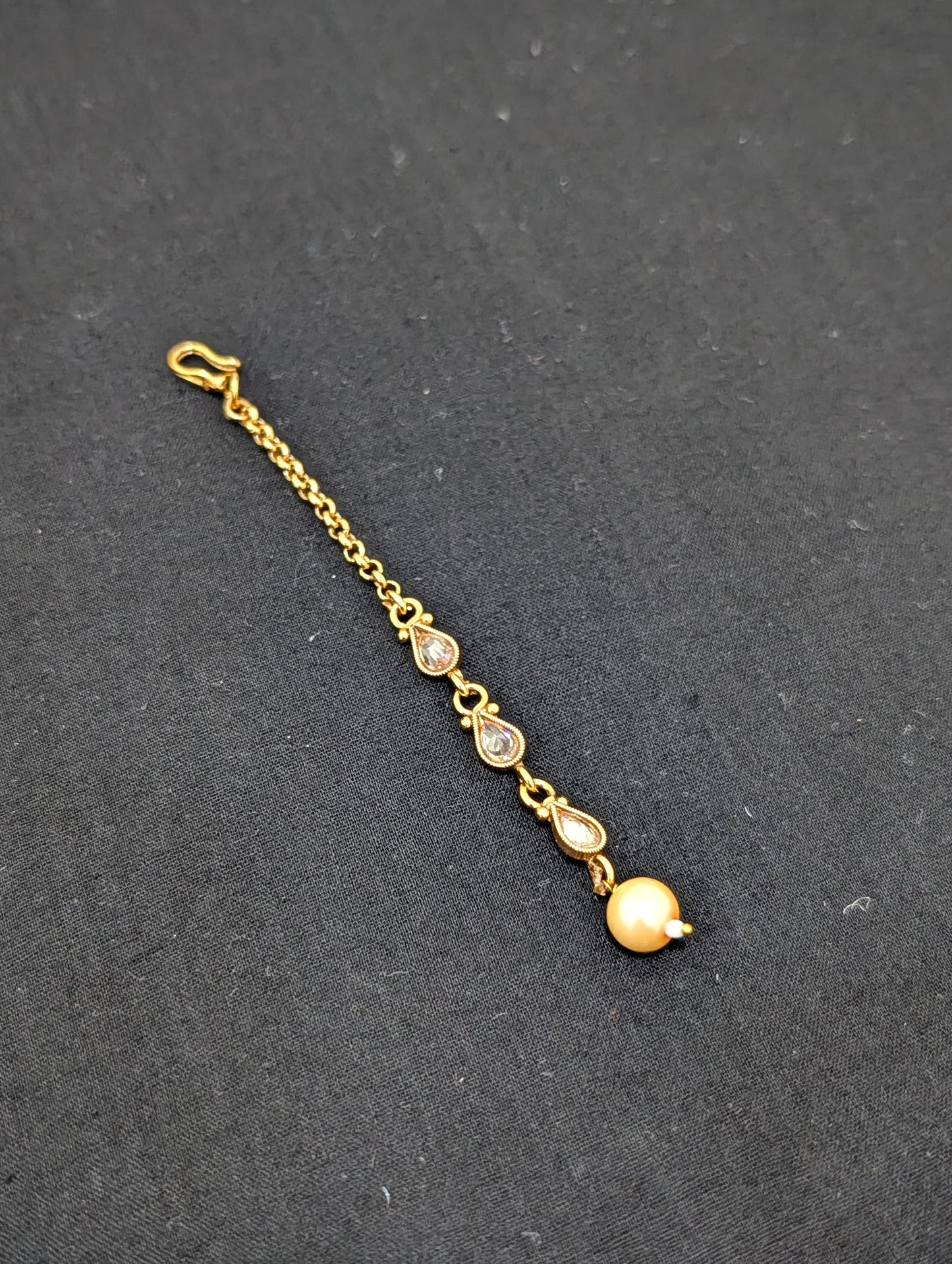 Gold plated Polki Kids Maang Tikka
