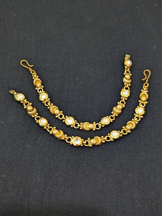 Round Kundan Kaan chain