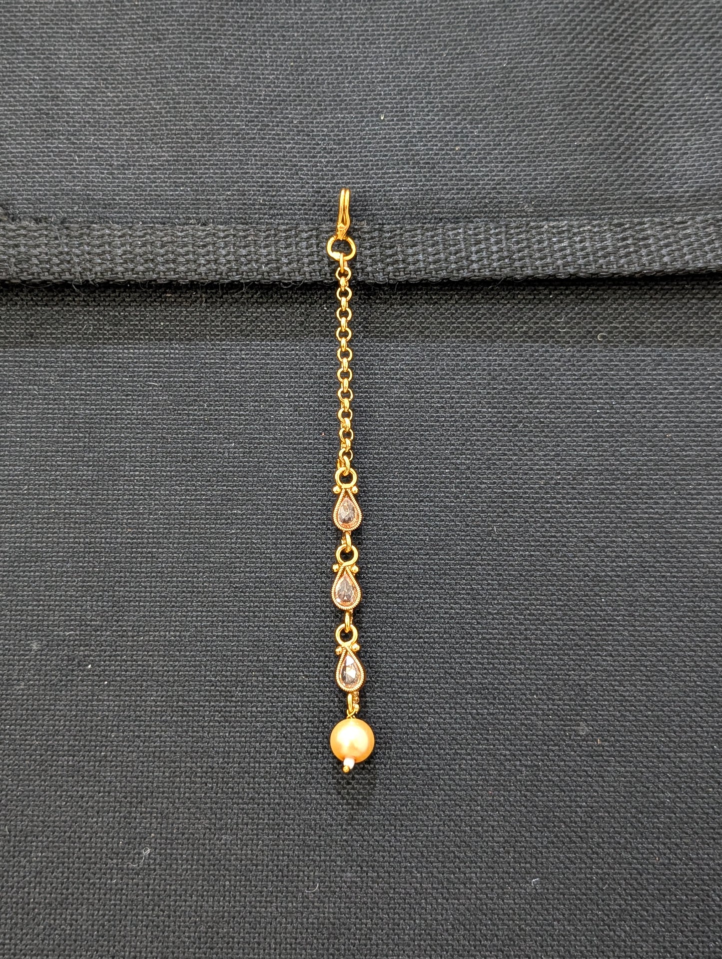 Gold plated Polki Kids Maang Tikka