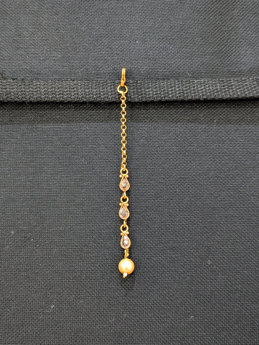 Gold plated Polki Kids Maang Tikka