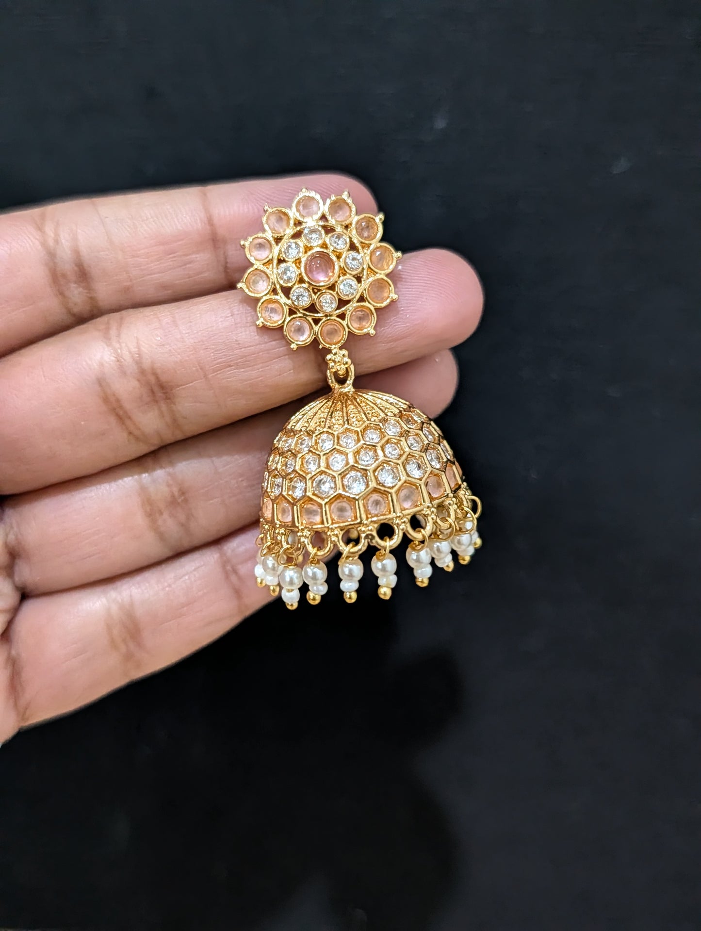 Kemp Jhumka Earrings - Medium size - Simpliful