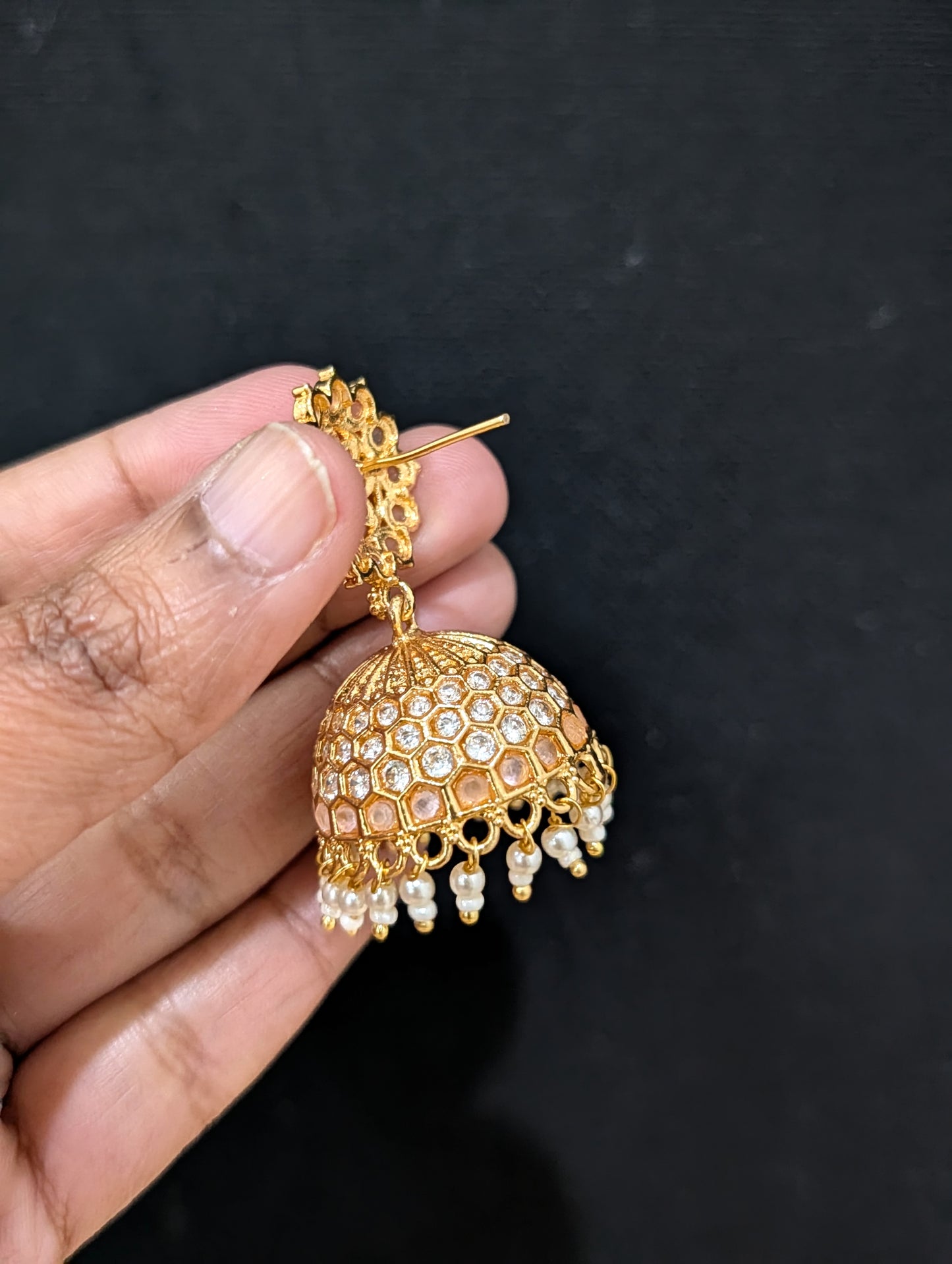 Kemp Jhumka Earrings - Medium size - Simpliful