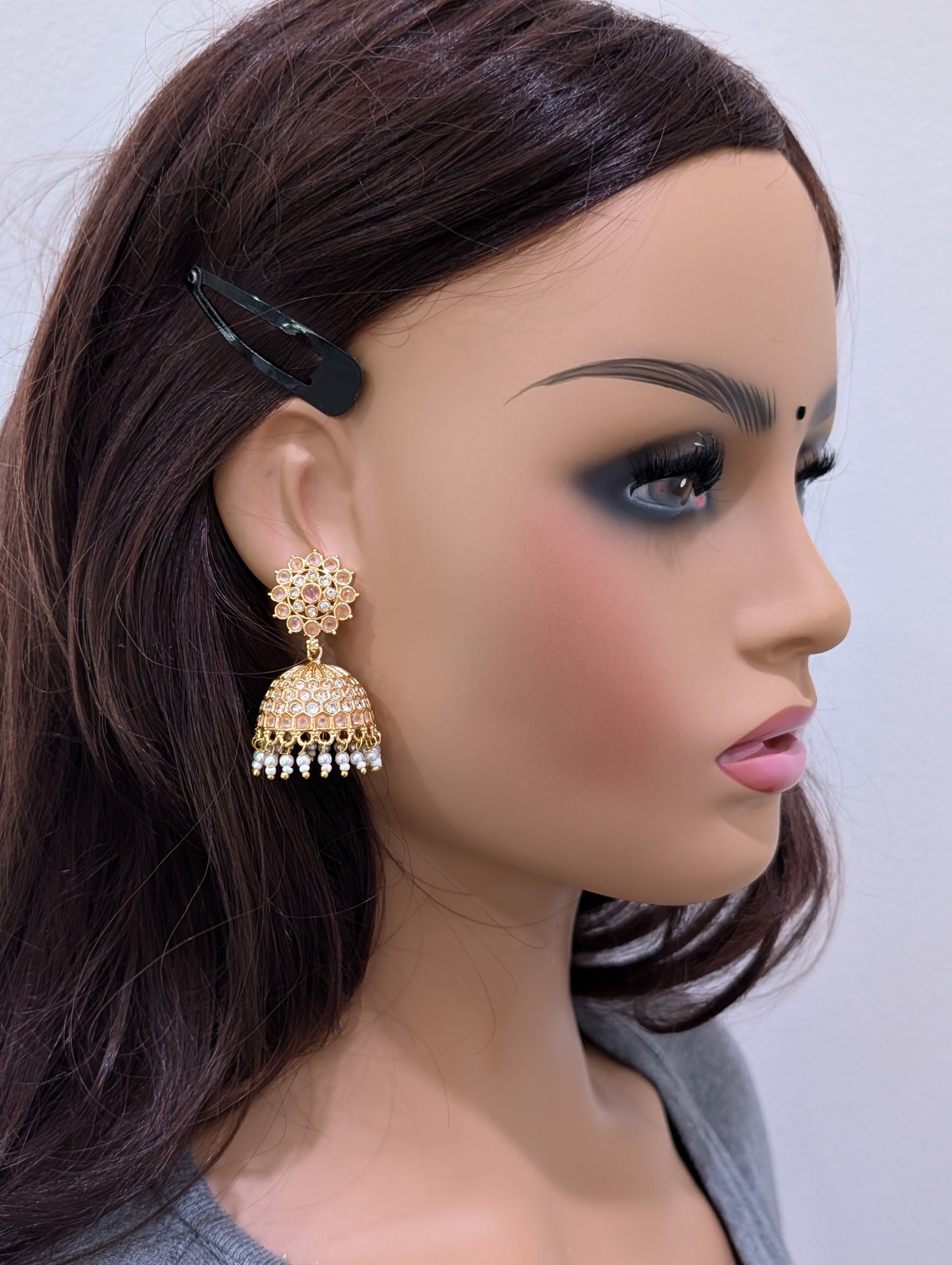 Kemp Jhumka Earrings - Medium size - Simpliful