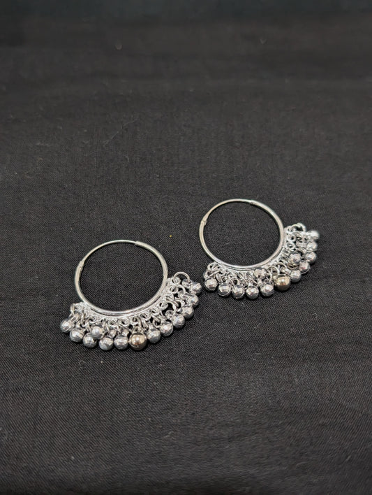Oxidized Silver Hoop earrings