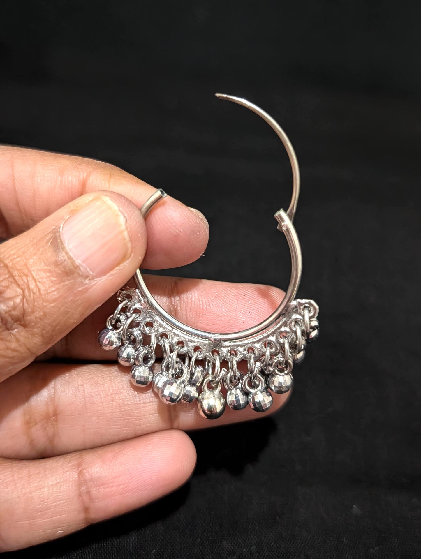 Oxidized Silver Hoop earrings