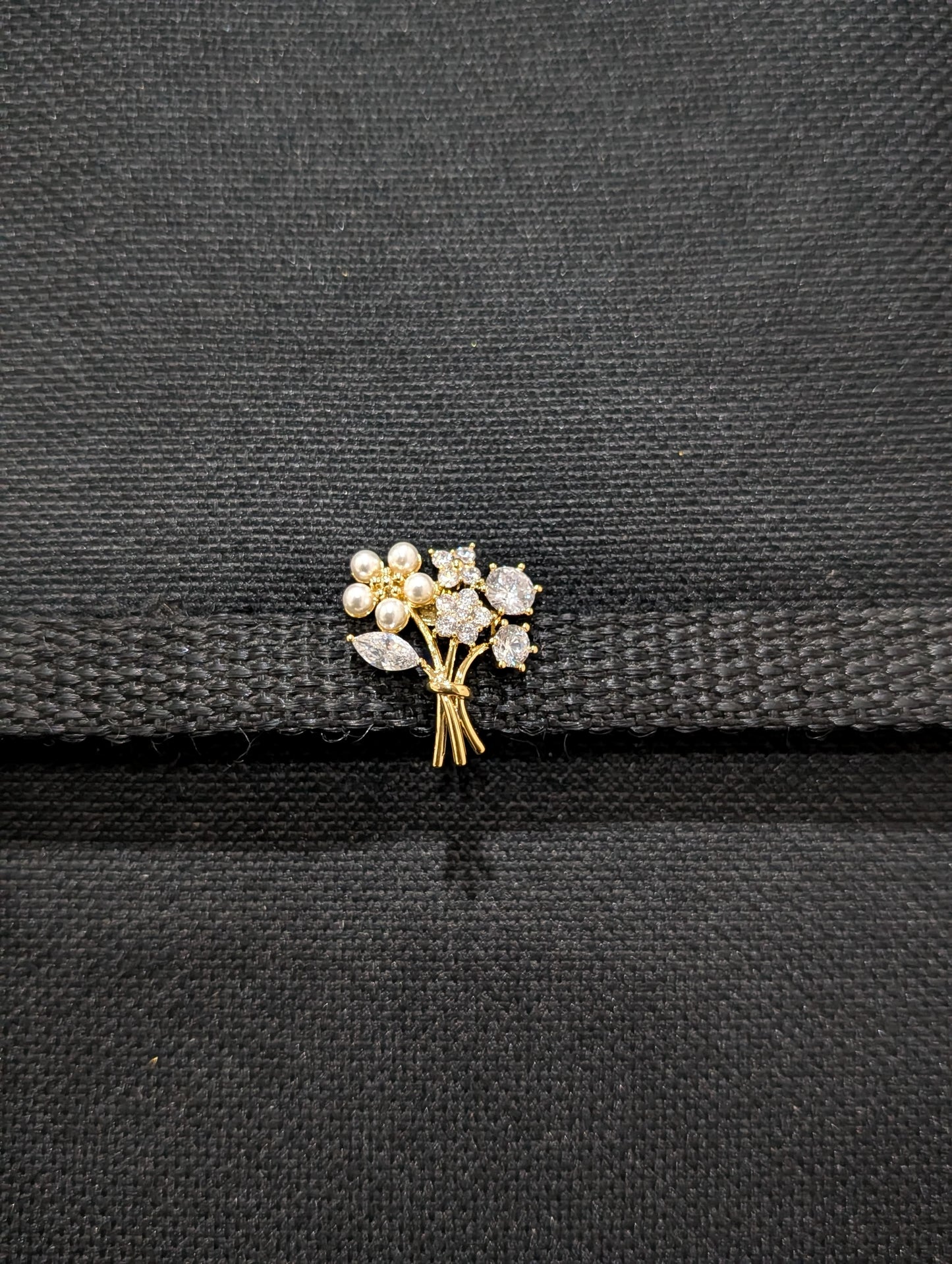 Flower design one gram gold plated Brooch - Simpliful
