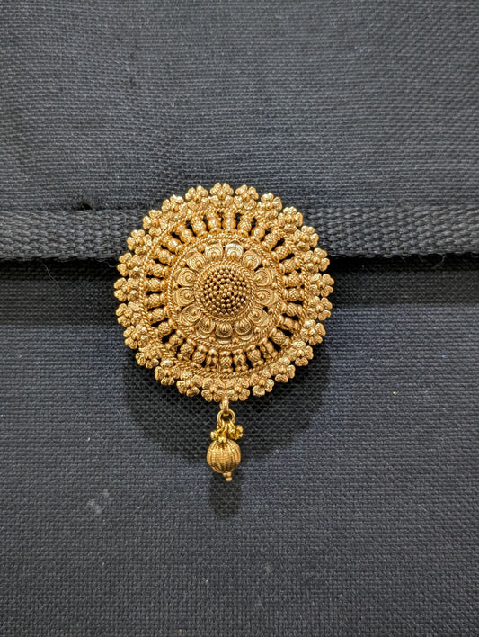 Gold plated Large Clip on Hair Brooch - D1 - Simpliful