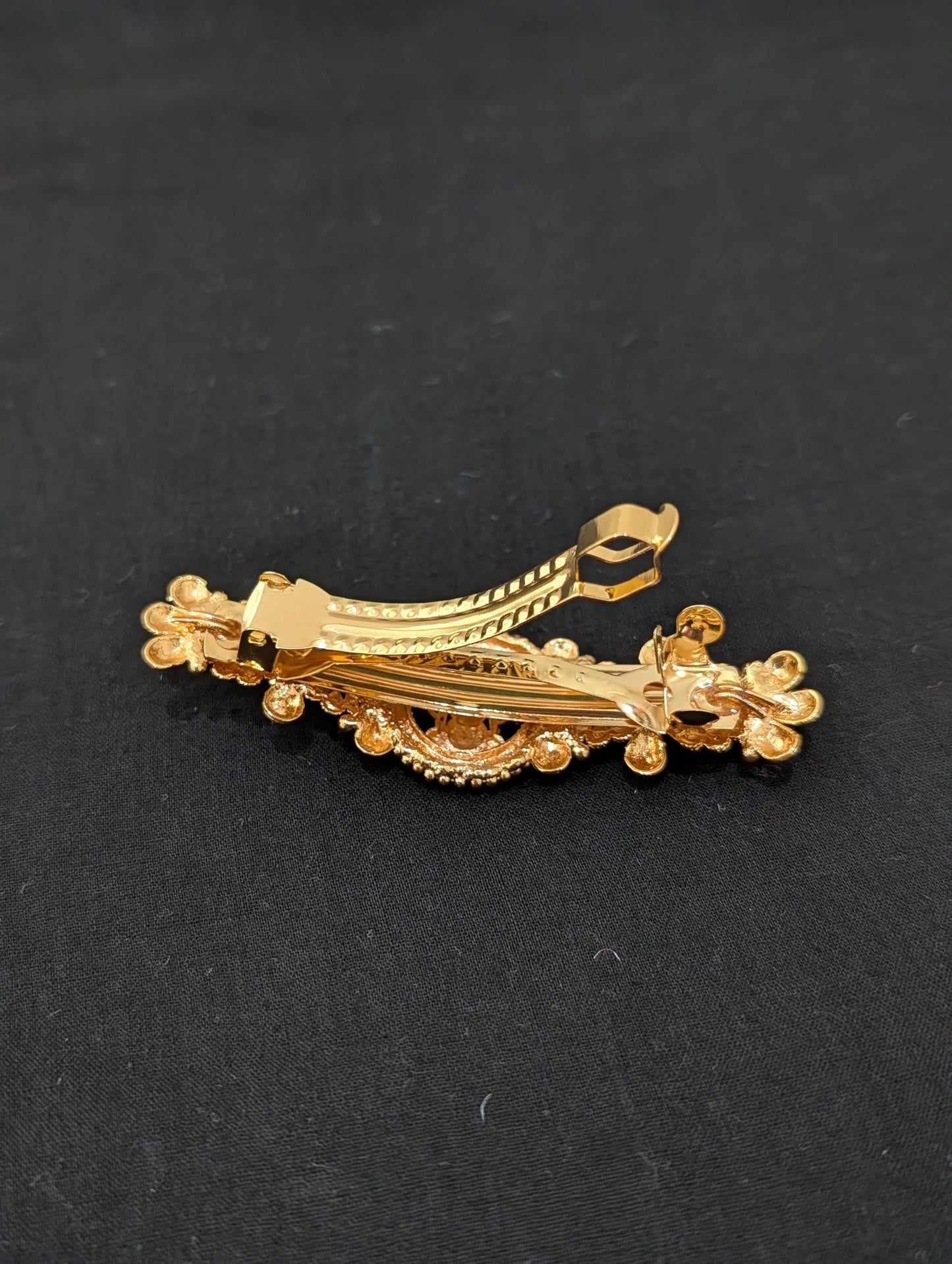 Lord Ganesh gold plated hair clip - Simpliful