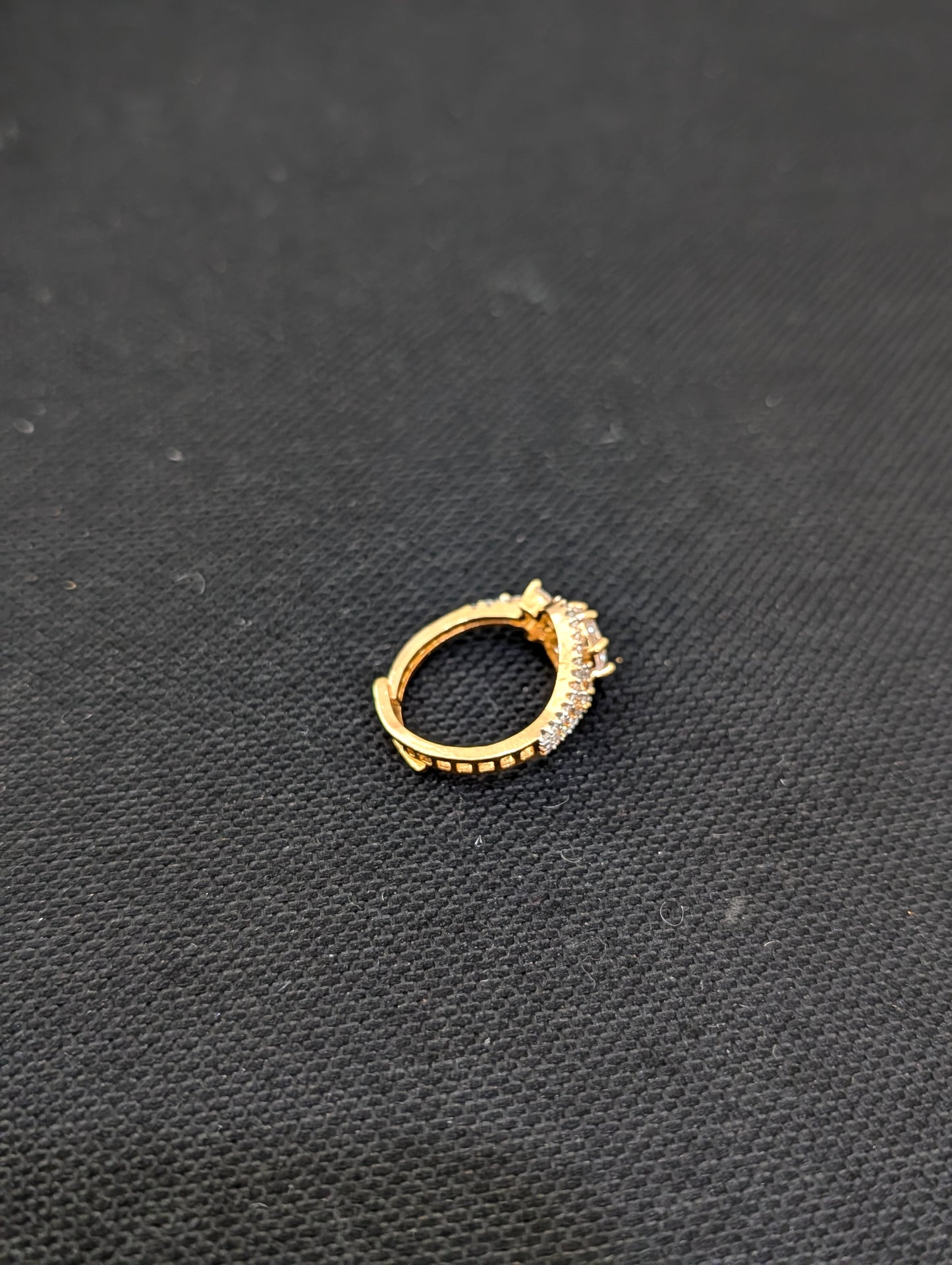 White CZ Adjustable Finger ring - Simpliful