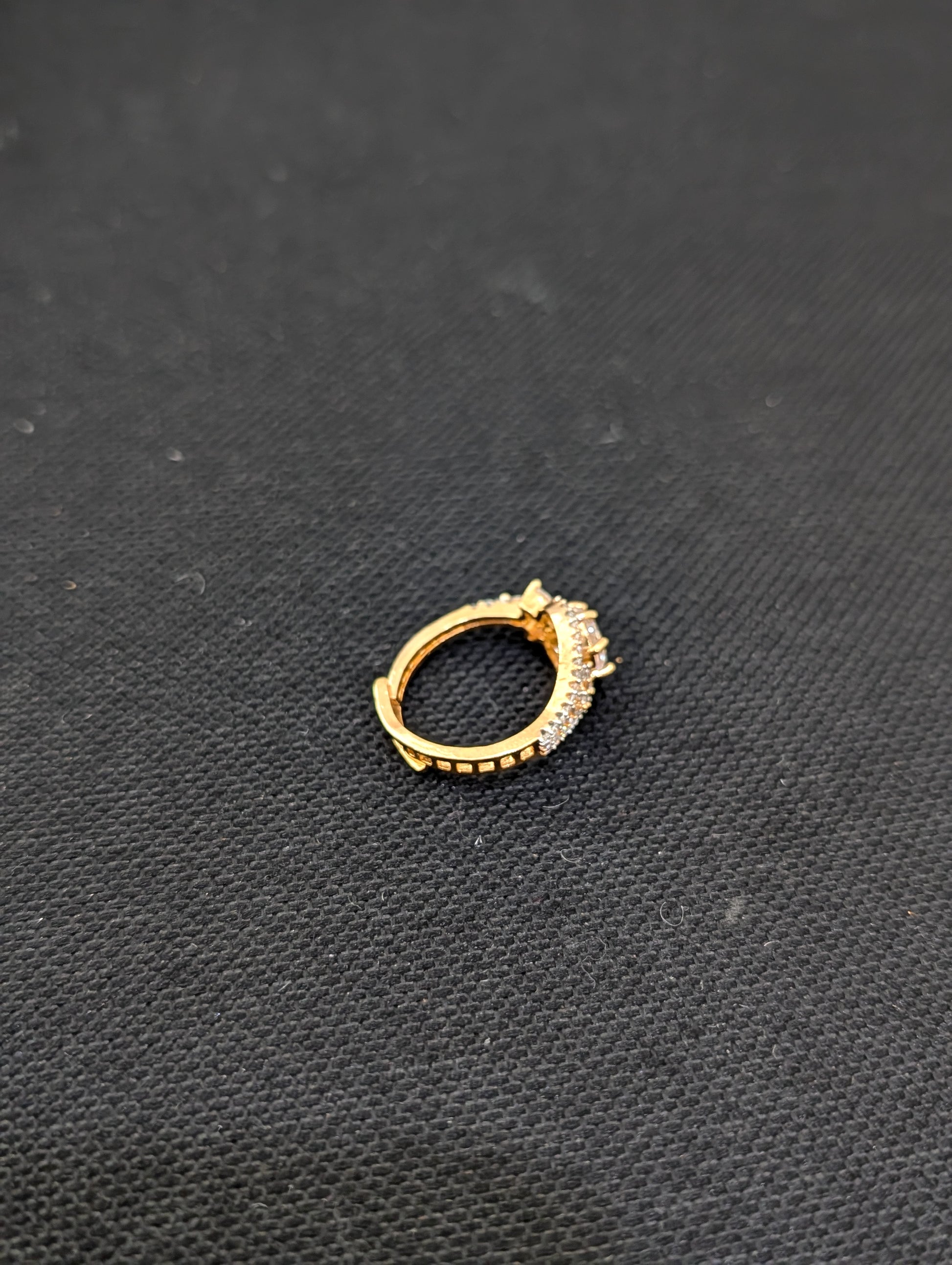 White CZ Adjustable Finger ring - Simpliful