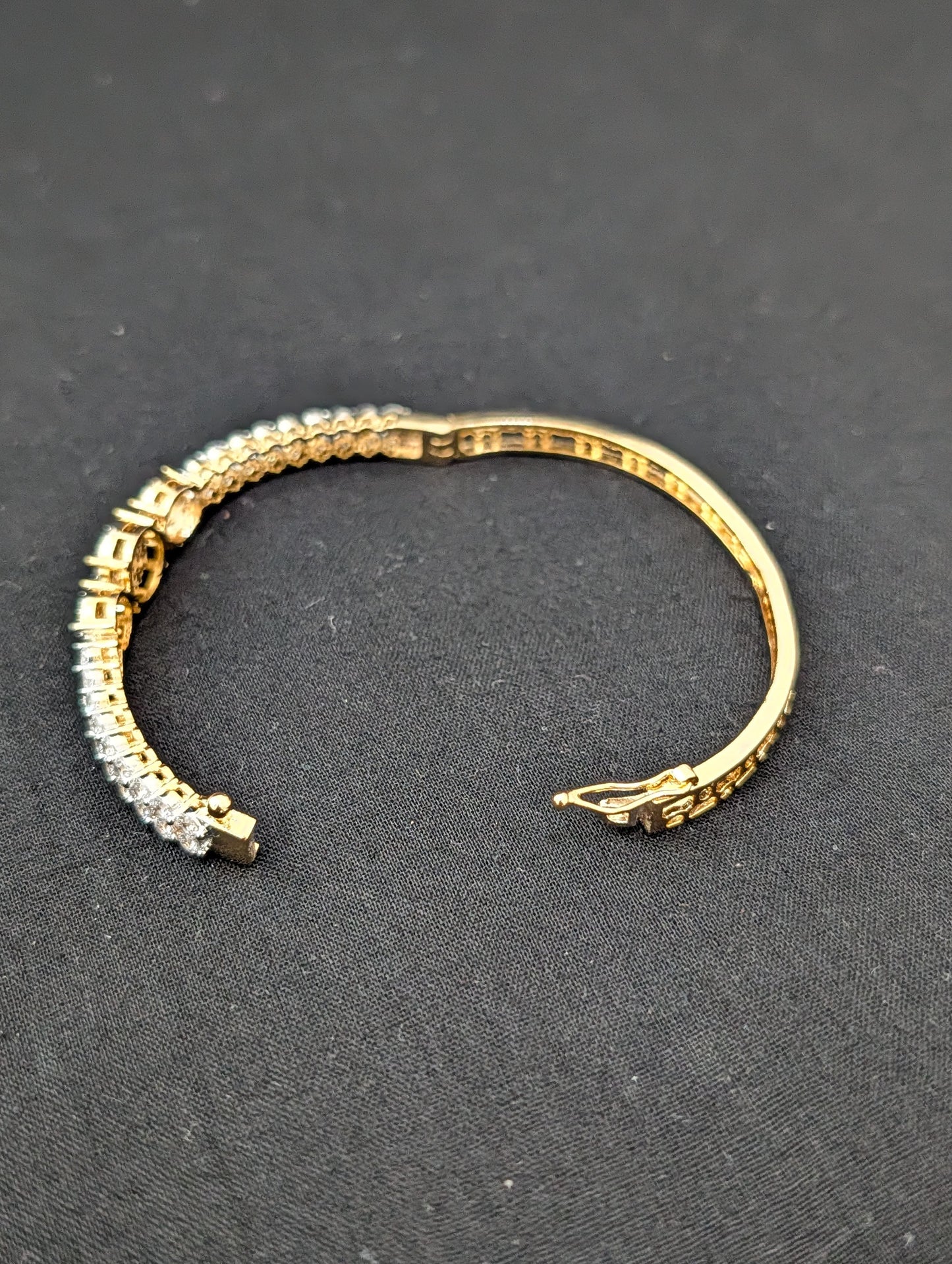 CZ stone One gram gold Bangle Bracelet - Design 34 - Simpliful