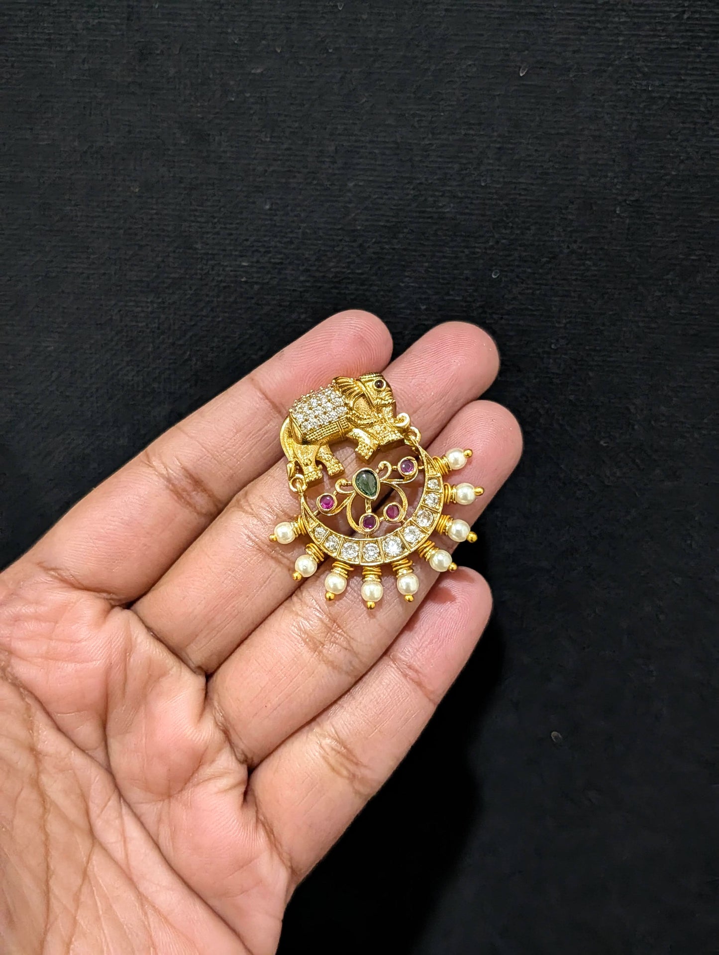 Antique gold plated Elephant design Earrings - Simpliful