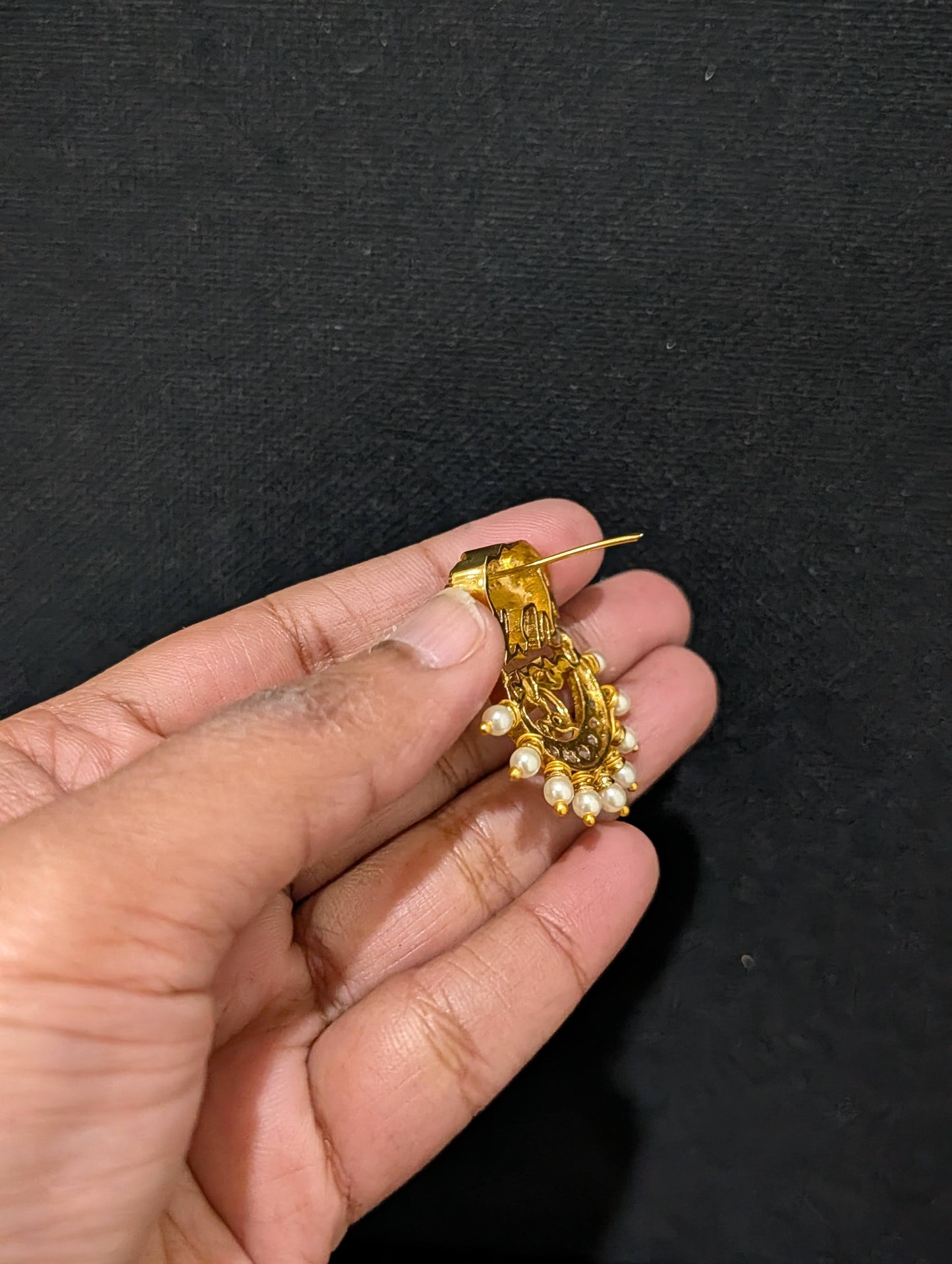 Antique gold plated Elephant design Earrings - Simpliful