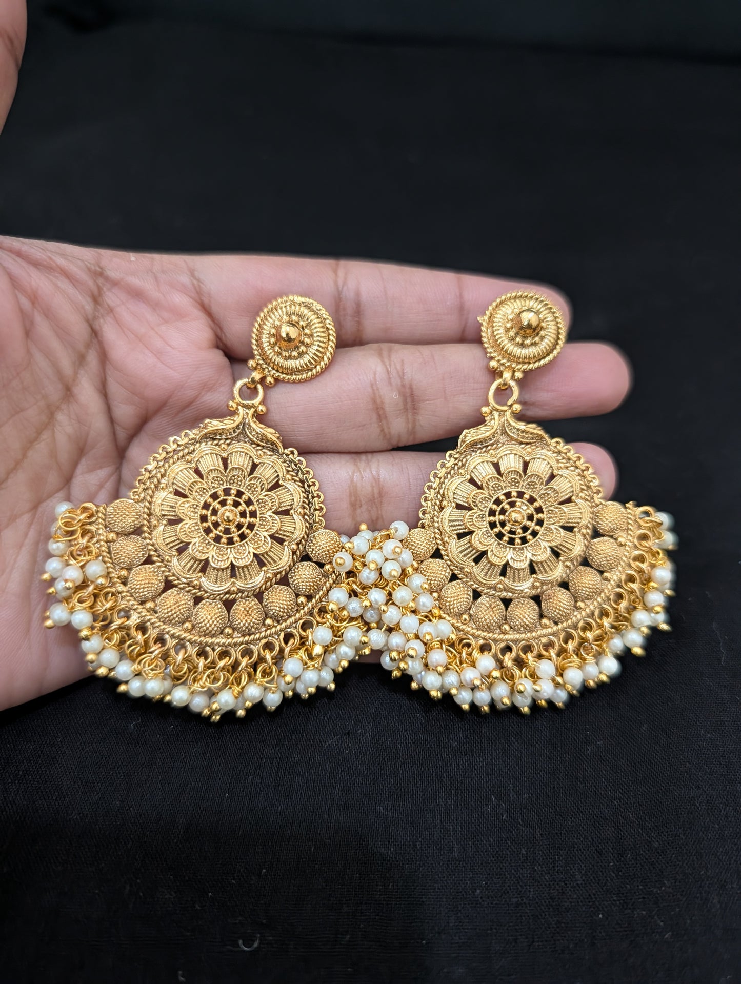 Bright Gold plated Bridal combo set - D1 - Simpliful