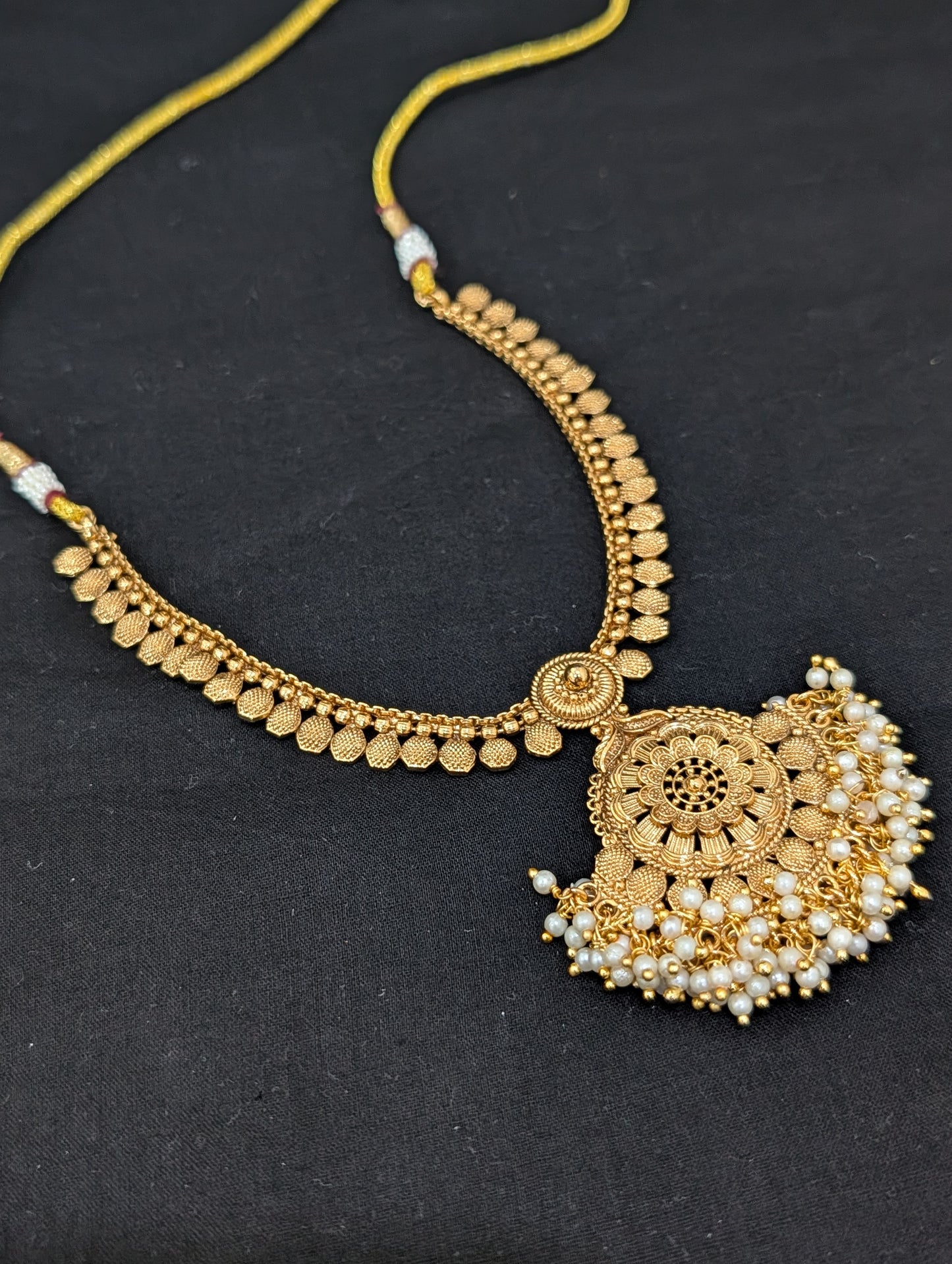 Bright Gold plated Bridal combo set - D1 - Simpliful