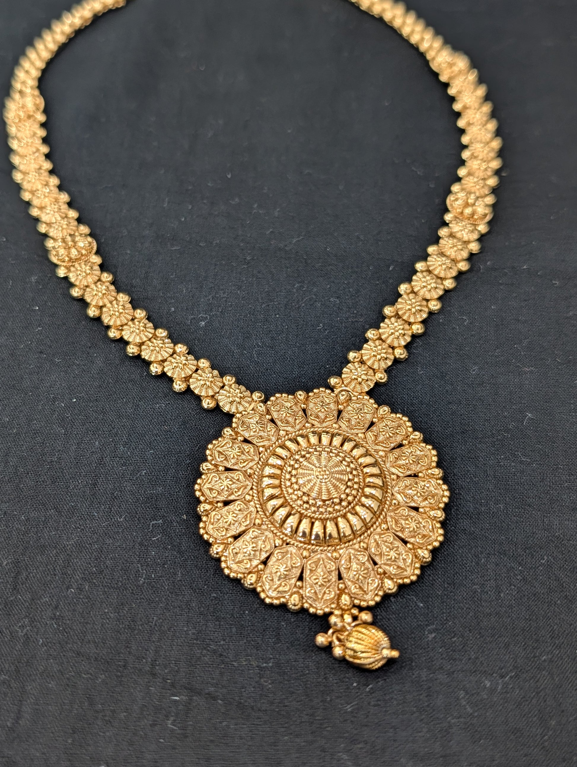 Gold plated Long Haram Necklace combo set - Simpliful