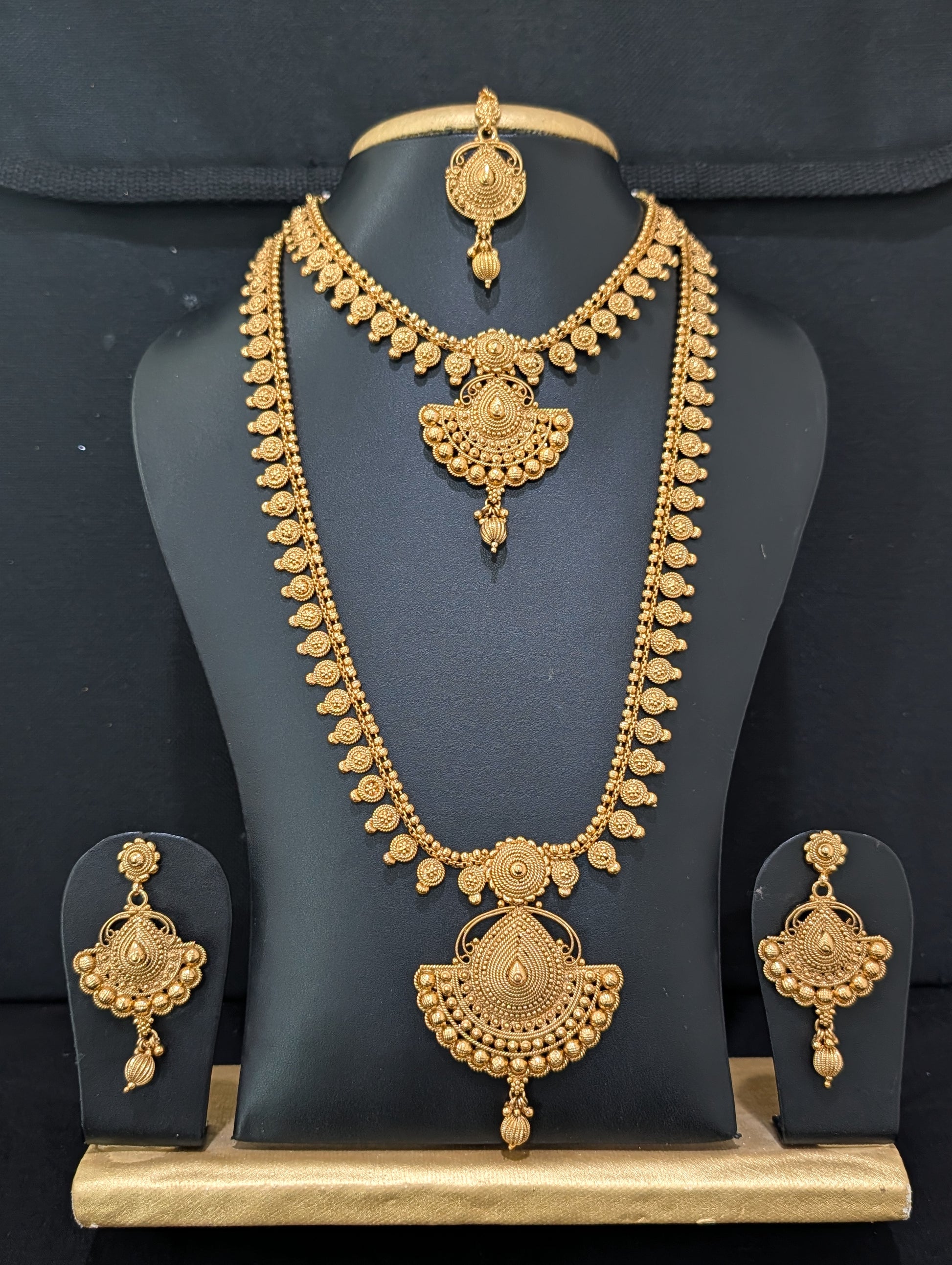 Gold plated Bridal combo set - D3 - Simpliful