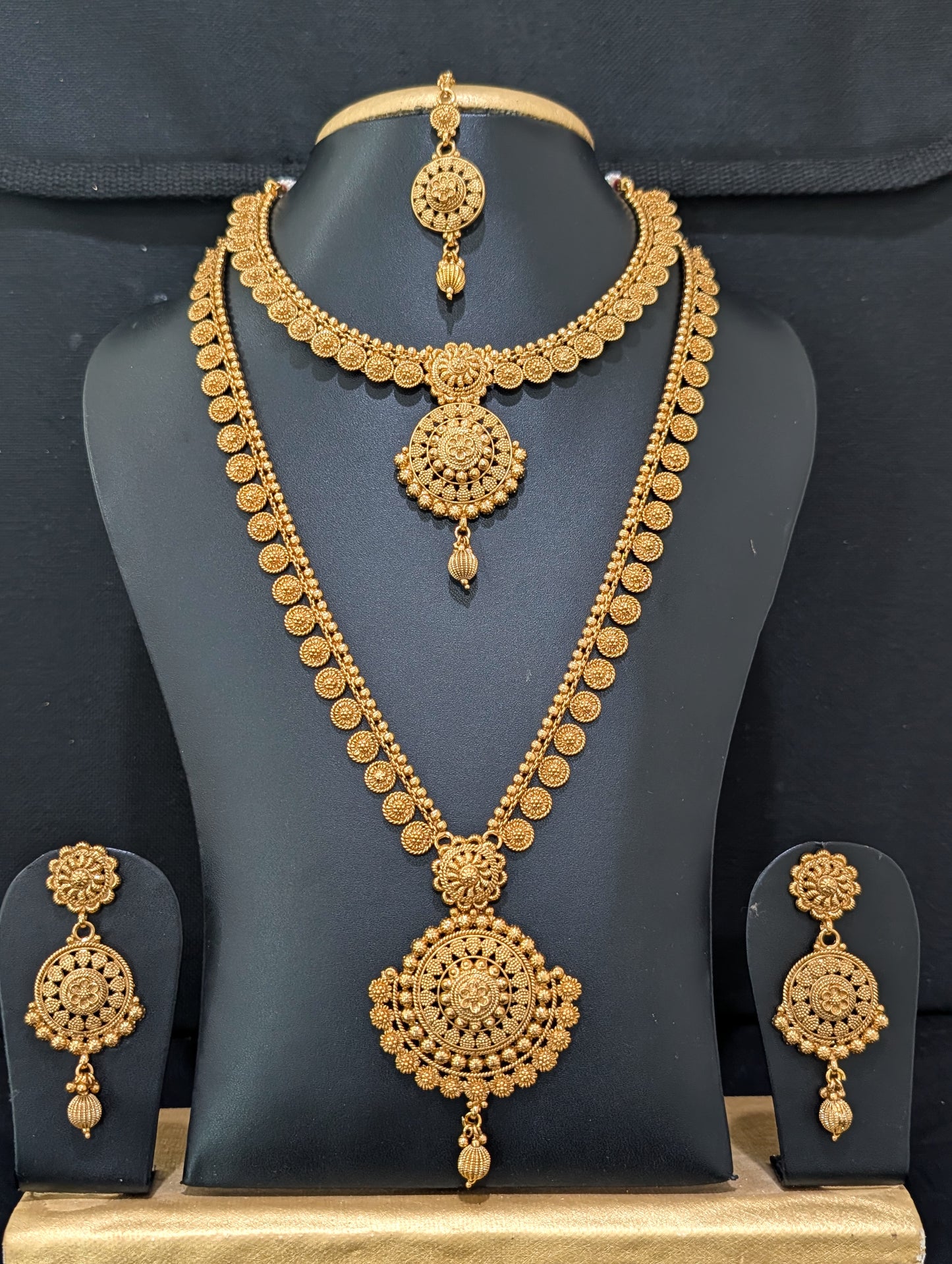 Gold plated Bridal combo set - D4 - Simpliful